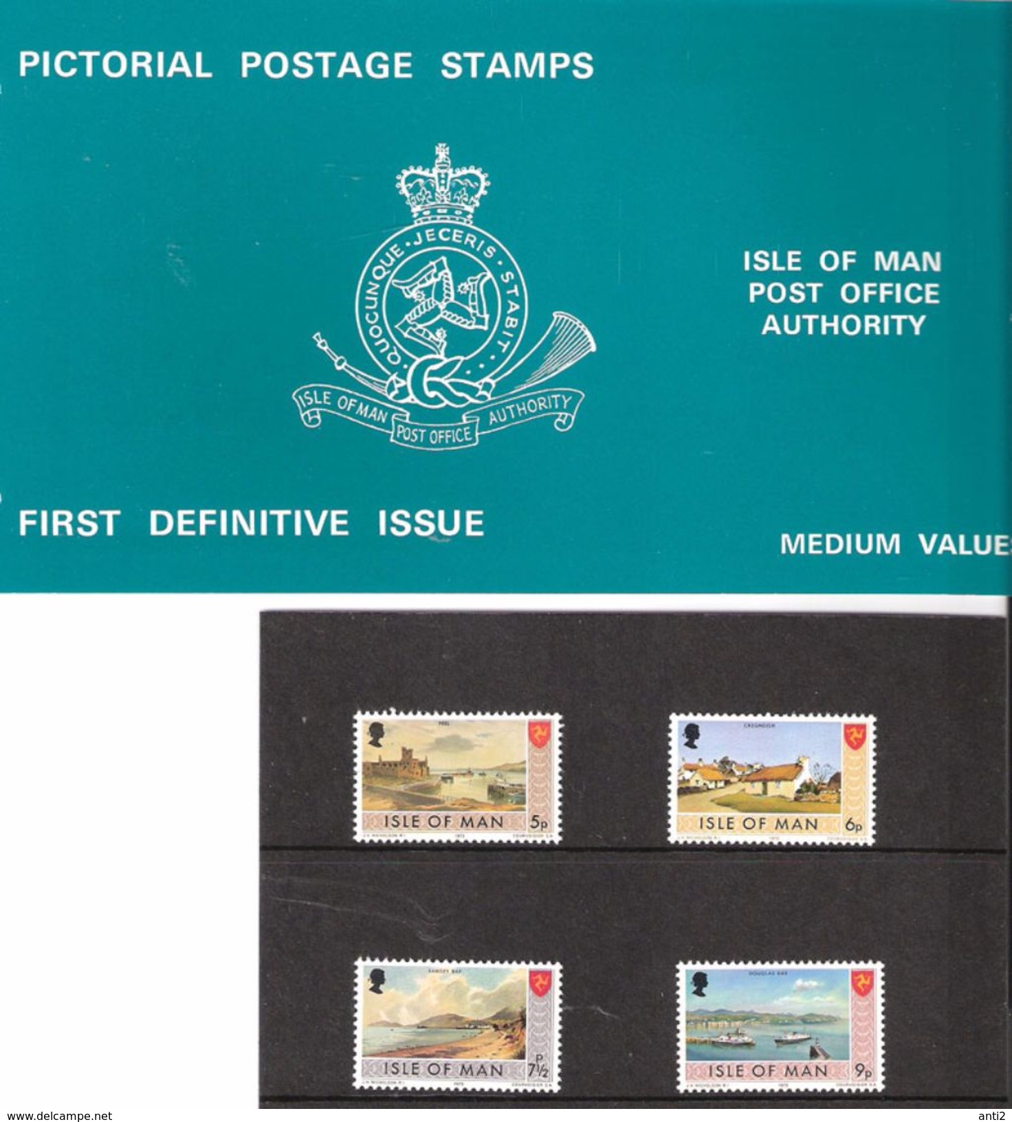 Isle Of Man 1973 Definities, Landscape, Animals, Mi 12-27 Three Folders, MNH(**) - Man (Insel)