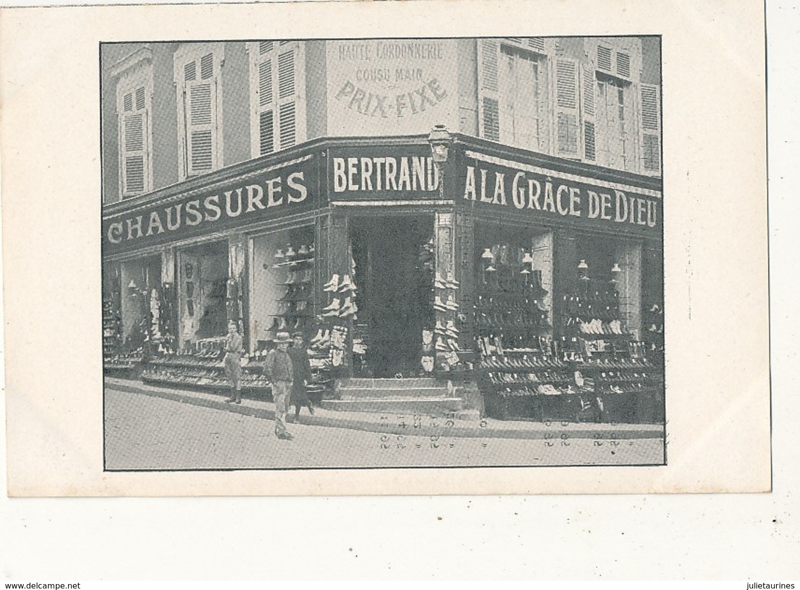 LIMOGES CHAUSSURES DE LUXE MAISON BERTRAND P LATHELIZE  DEPLIANT 2 VOLET PUBLICITAIRE  FORMAT CARTE POSTALE BON ETAT - Advertising