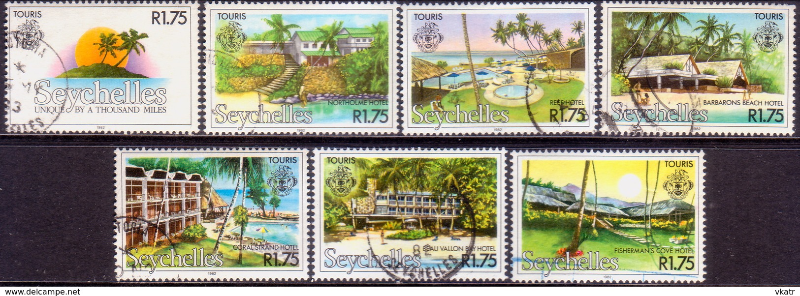 SEYCHELLES 1982 SG #538-44 Part Set Used Only One Last Stamp Missing Tourism - Seychelles (1976-...)