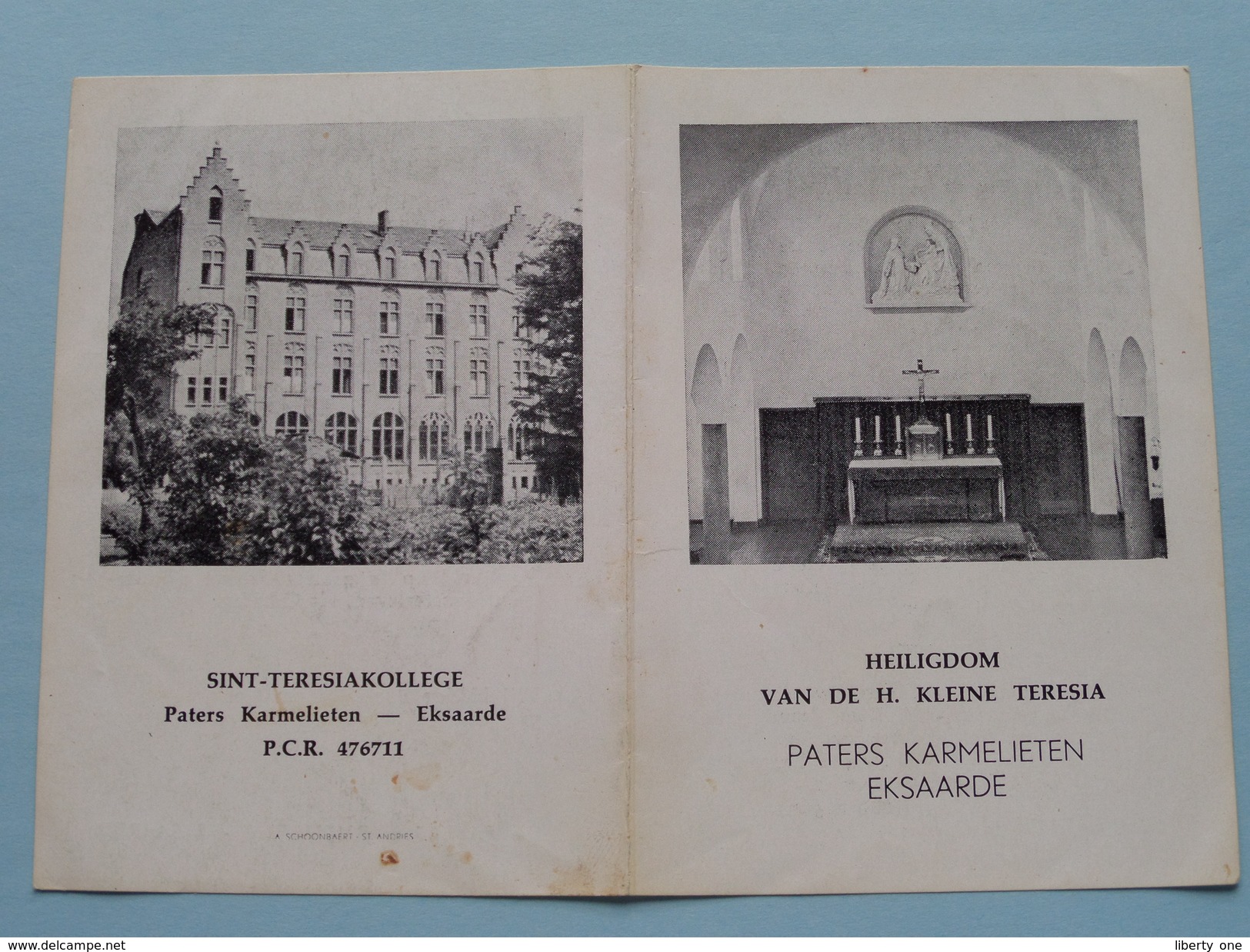 Heiligdom Van De H. Kleine TERESIA - Paters Karmelieten EKSAARDE ( Gebedsprentje ) ( Zie Foto's ) ! - Religion & Esotérisme