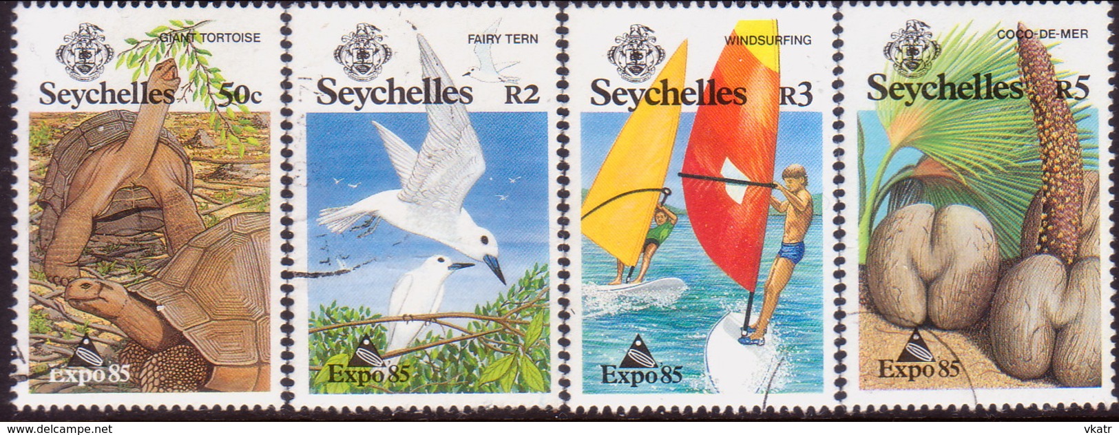 SEYCHELLES 1985 SG #609-12 Compl.set Used Expo '85 - Seychelles (1976-...)