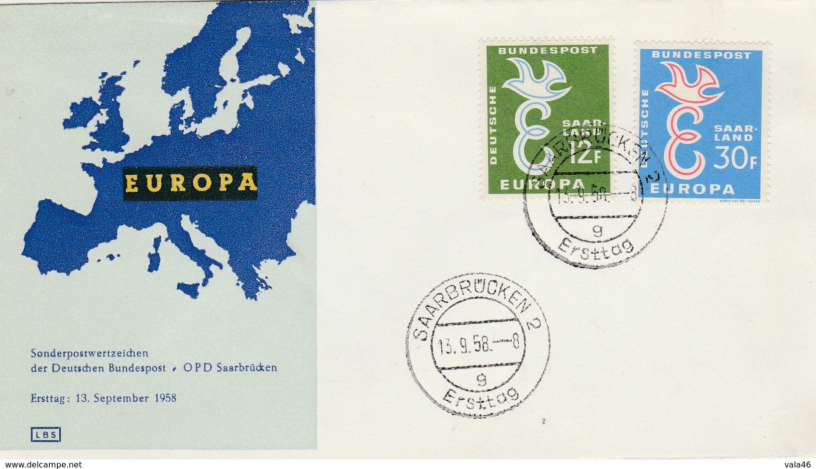 EUROPA SARRE    N°421/422     ANNEE 1958 - 1958