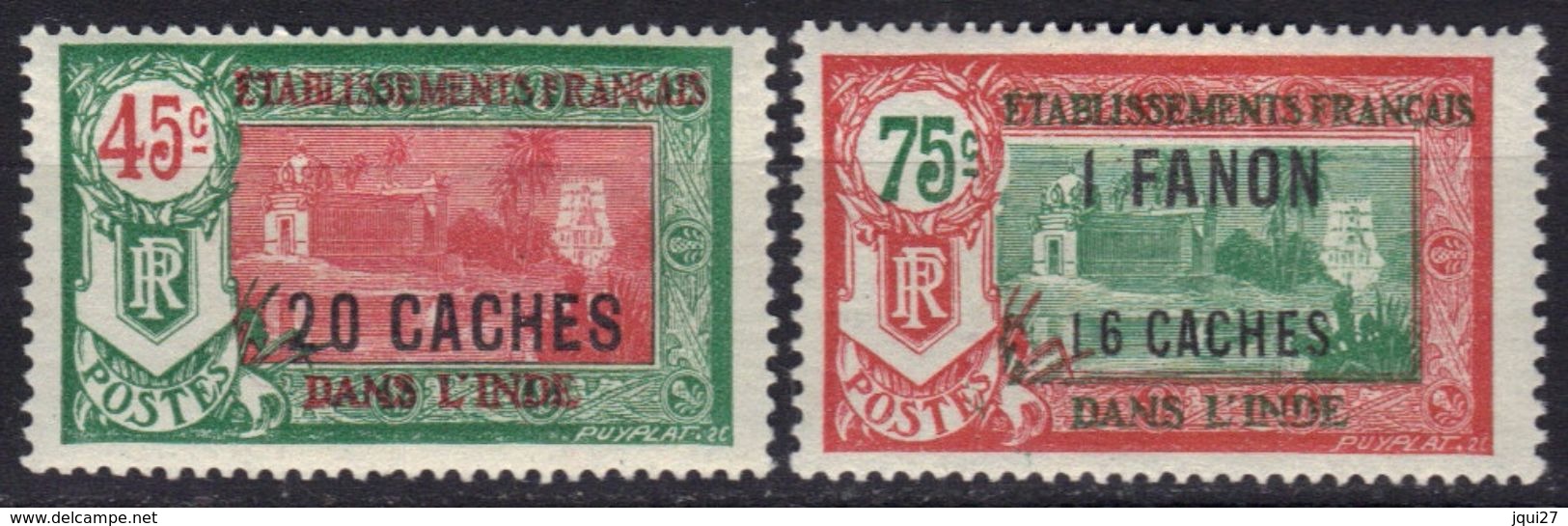 Inde N° 79, 80 * - Unused Stamps