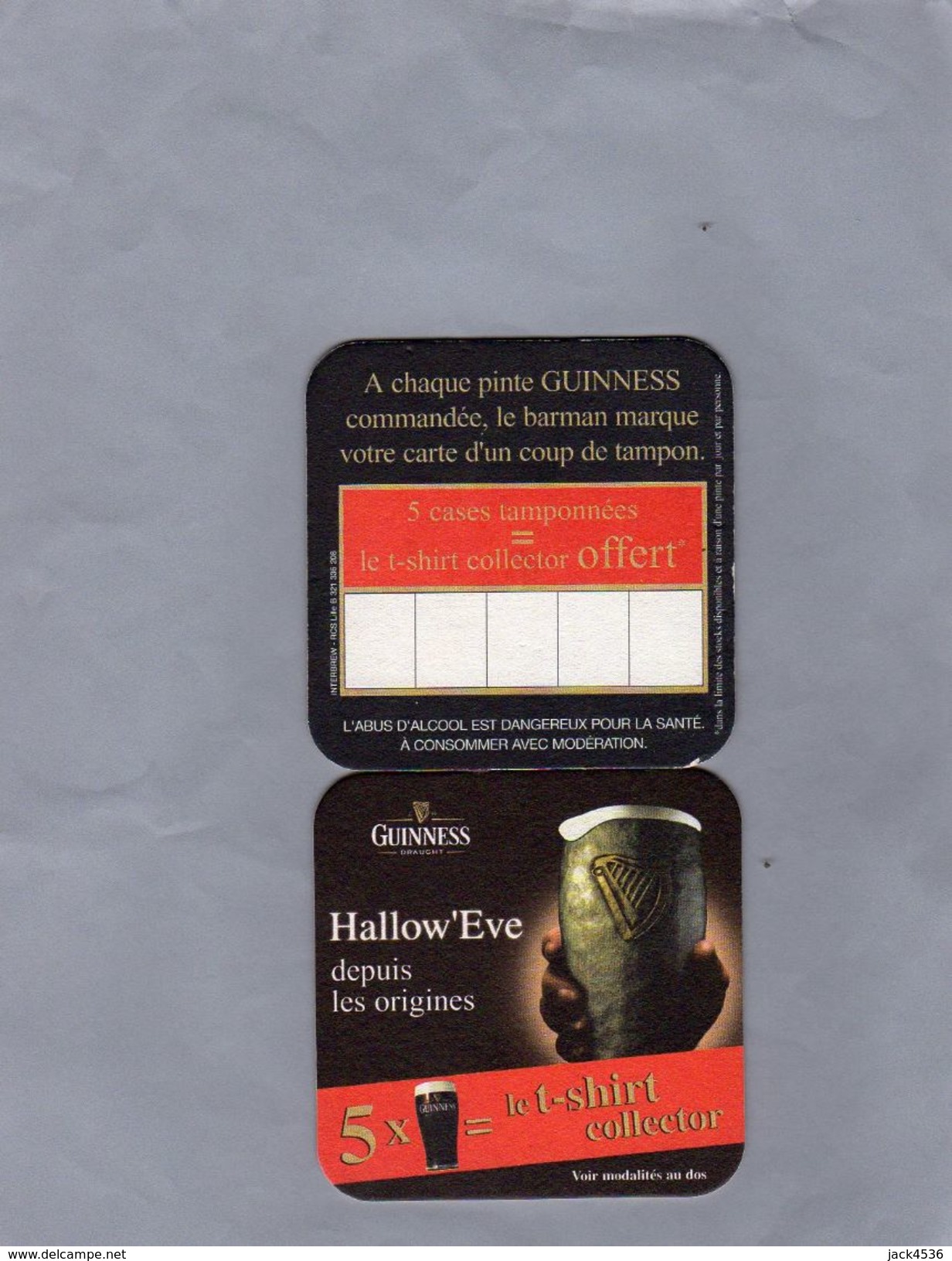 Sous Bock - GUINNESS - HALLOW' EVE - Beer Mats