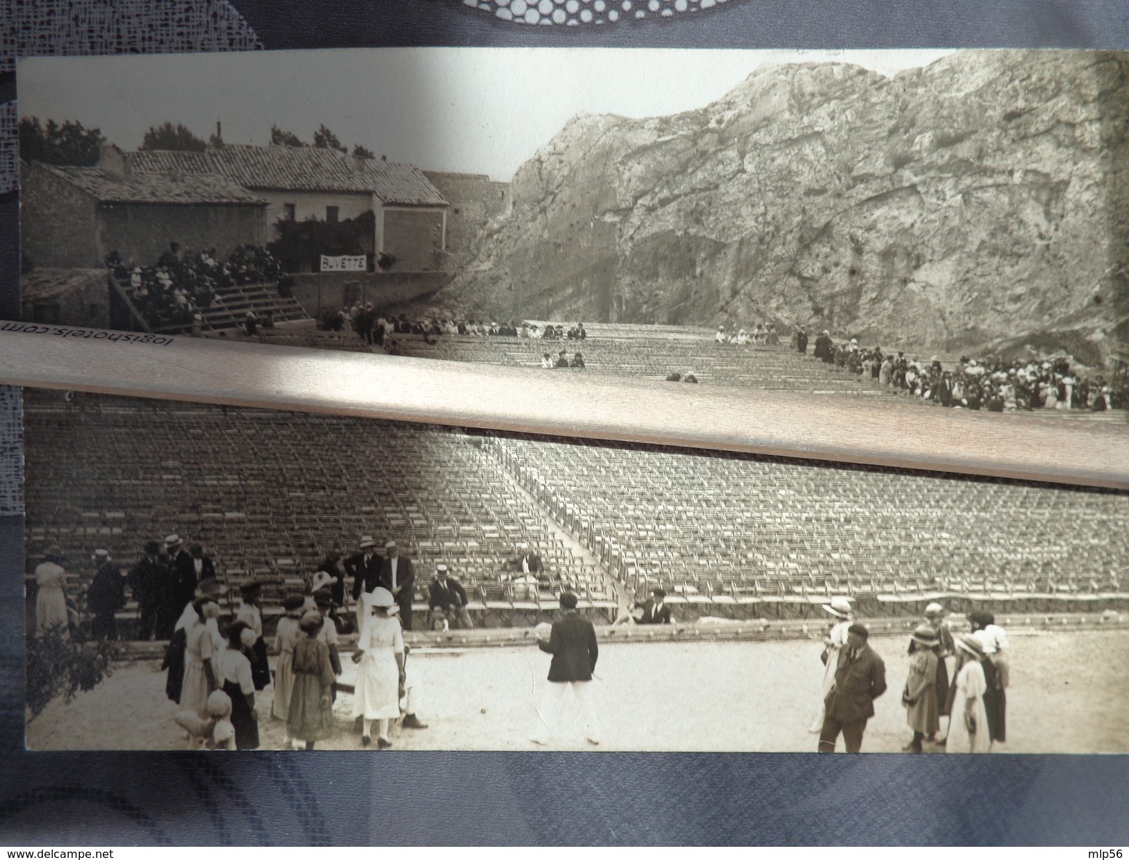 26 PIERRELATTE CARTE PHOTO LE ROCHER SCENE DE SPECTACLE EN PLEIN AIR - Autres & Non Classés