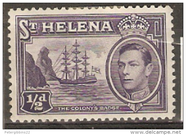 Saint Helena  1938  SG 131  1/2d Mounted Mint - Sainte-Hélène