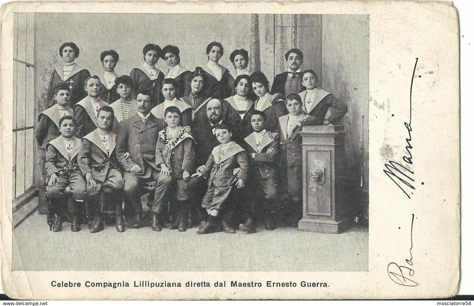Celebre Compagnia Lillipuziana Diretta Dal Maestro Ernesto Guerra - Viagg 1903 - Nomi