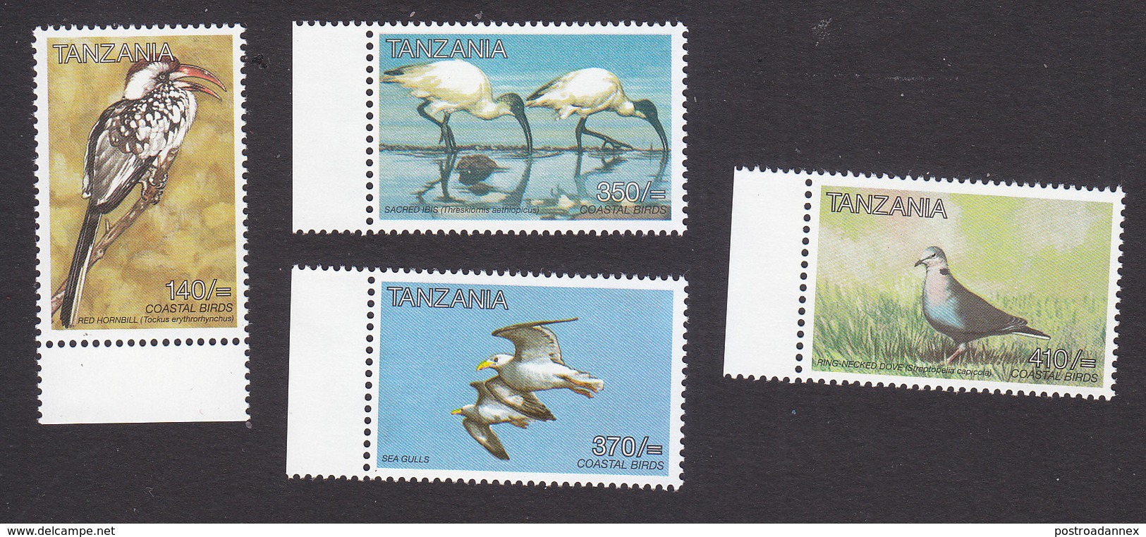 Tanzania, Scott #1641-1644, Mint Never Hinged, Birds, Issued 1997 - Tanzanie (1964-...)