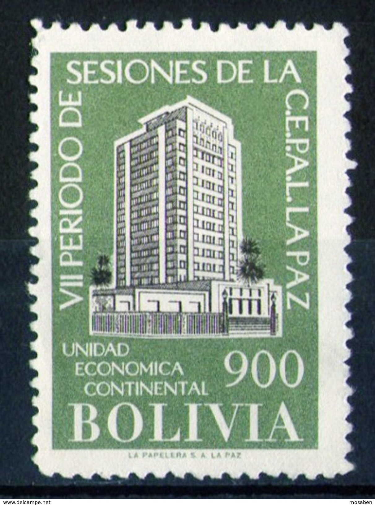 BOLIVIA	-	Yv. 374	-	Nuevo Sin Goma -			N-11626 - Bolivia