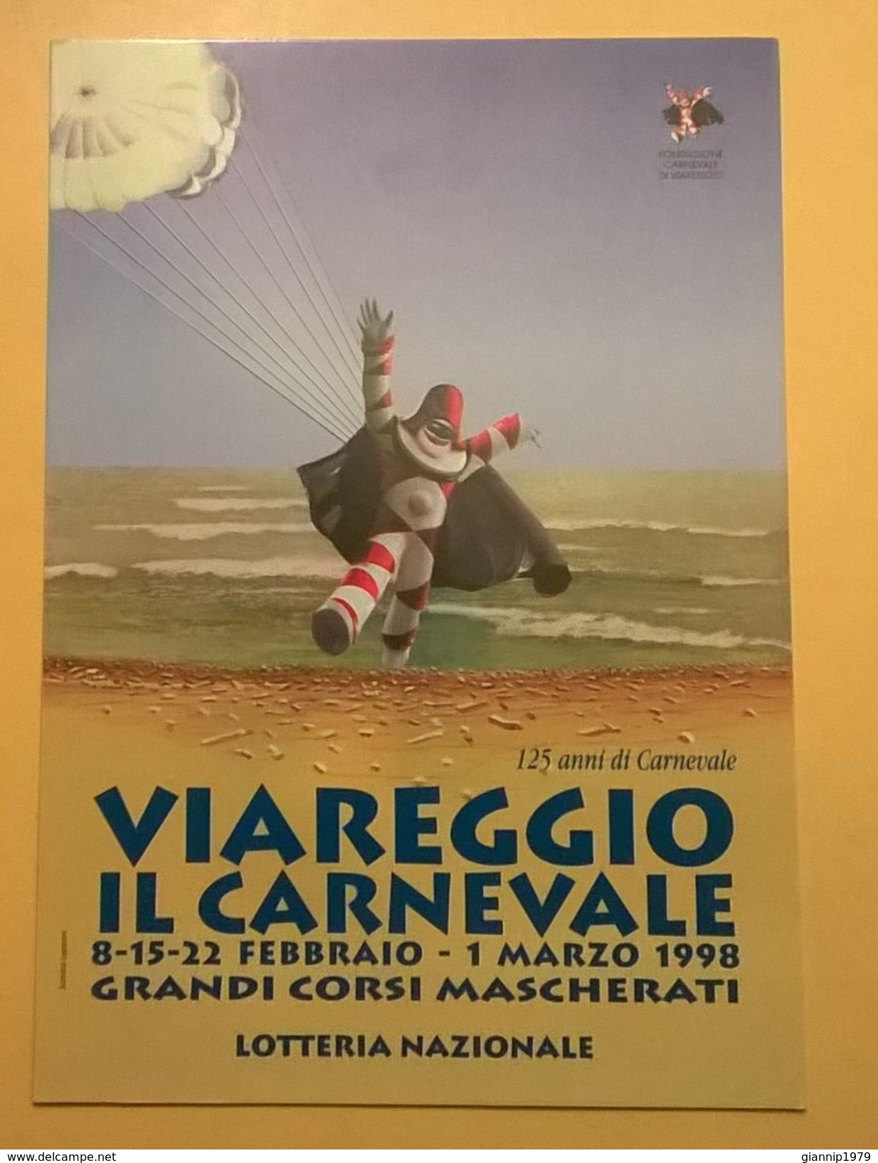 CARTOLINA POSTCARD NUOVA CARNEVALE VIAREGGIO 1998 - Viareggio