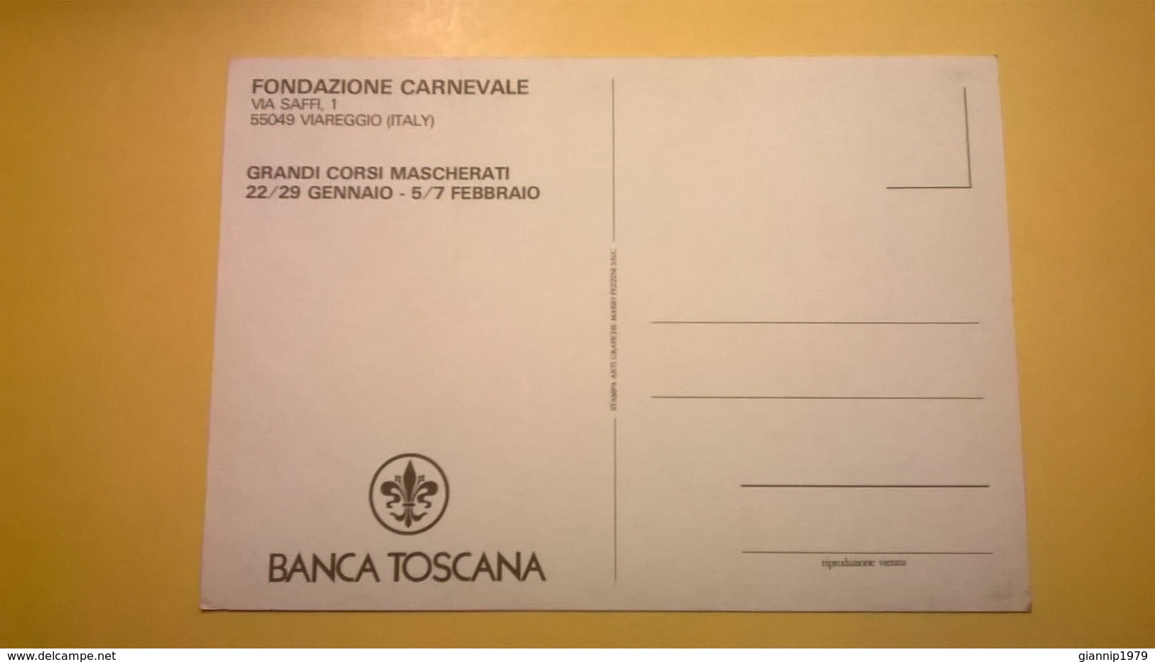 CARTOLINA POSTCARD NUOVA CARNEVALE VIAREGGIO - Viareggio