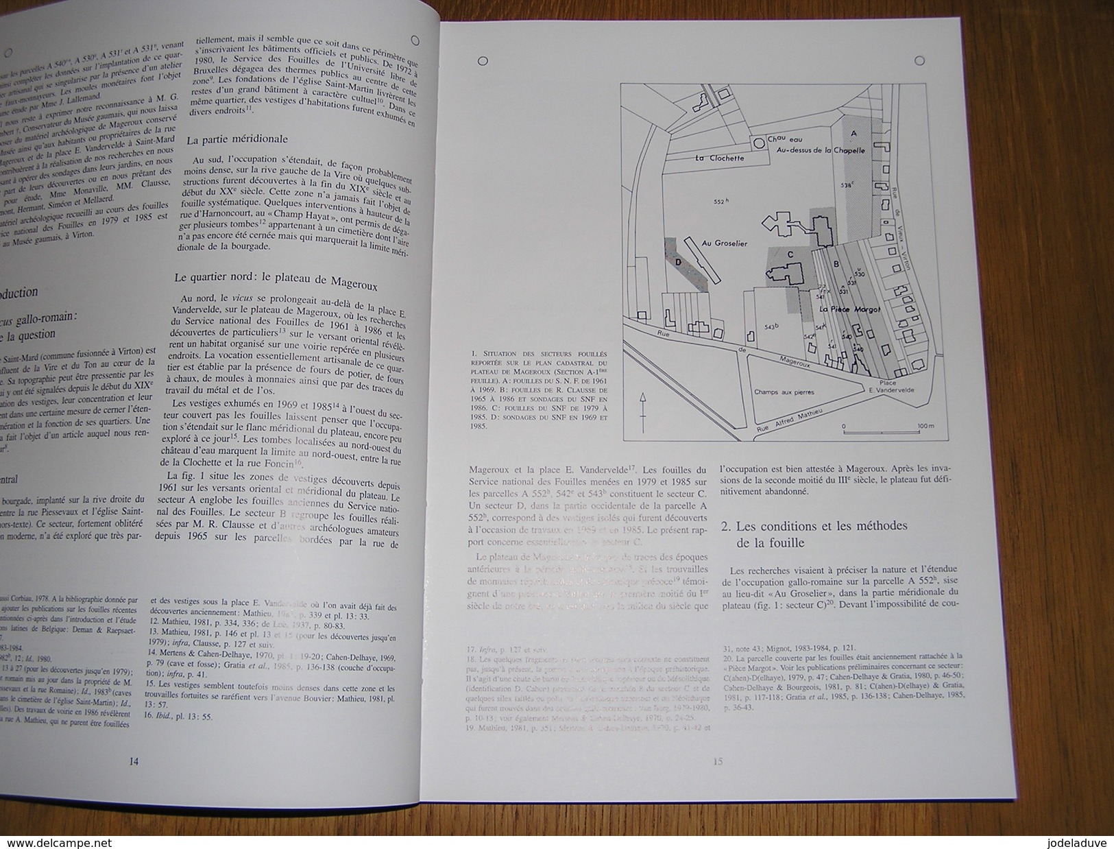 ETUDES ET DOCUMENTS Fouilles 1 Régionalisme Archéologie Quartier de l'Agglomération Gallo Romaine de Saint Mard Virton