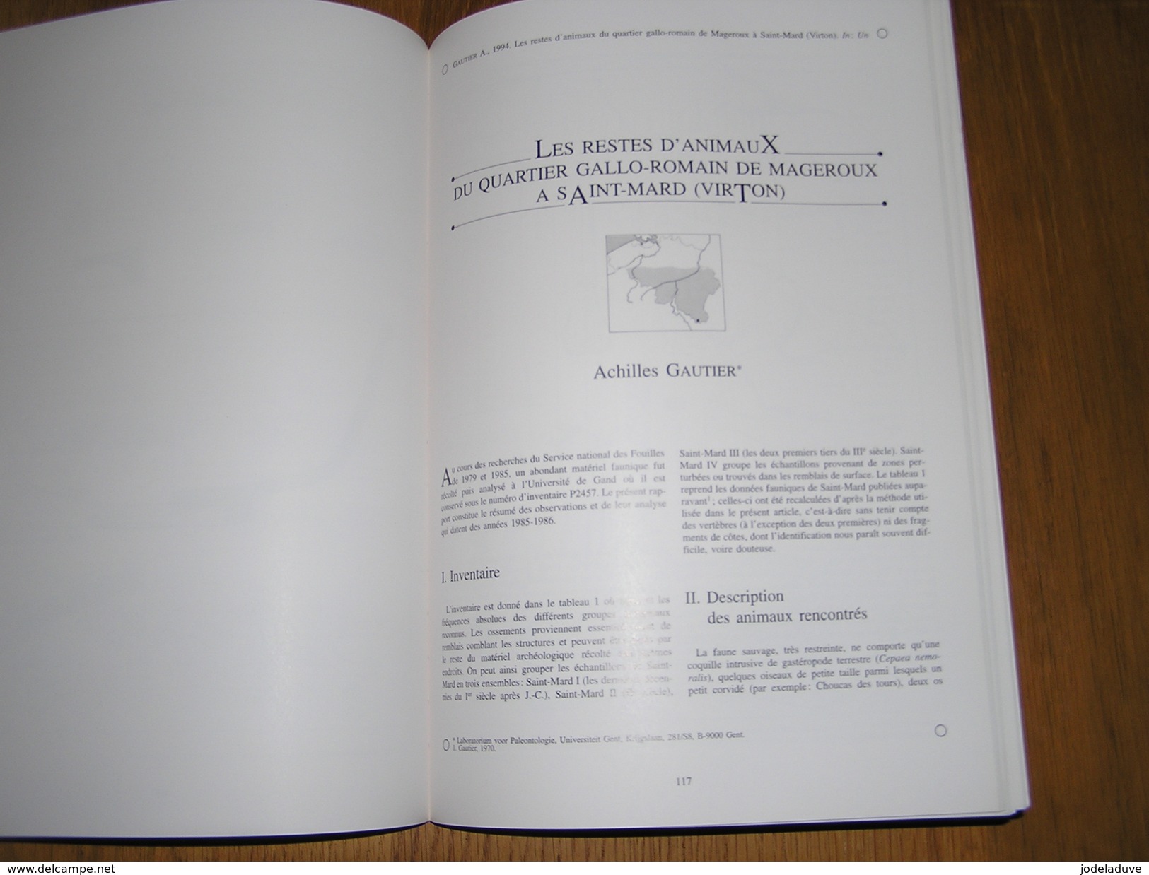 ETUDES ET DOCUMENTS Fouilles 1 Régionalisme Archéologie Quartier de l'Agglomération Gallo Romaine de Saint Mard Virton