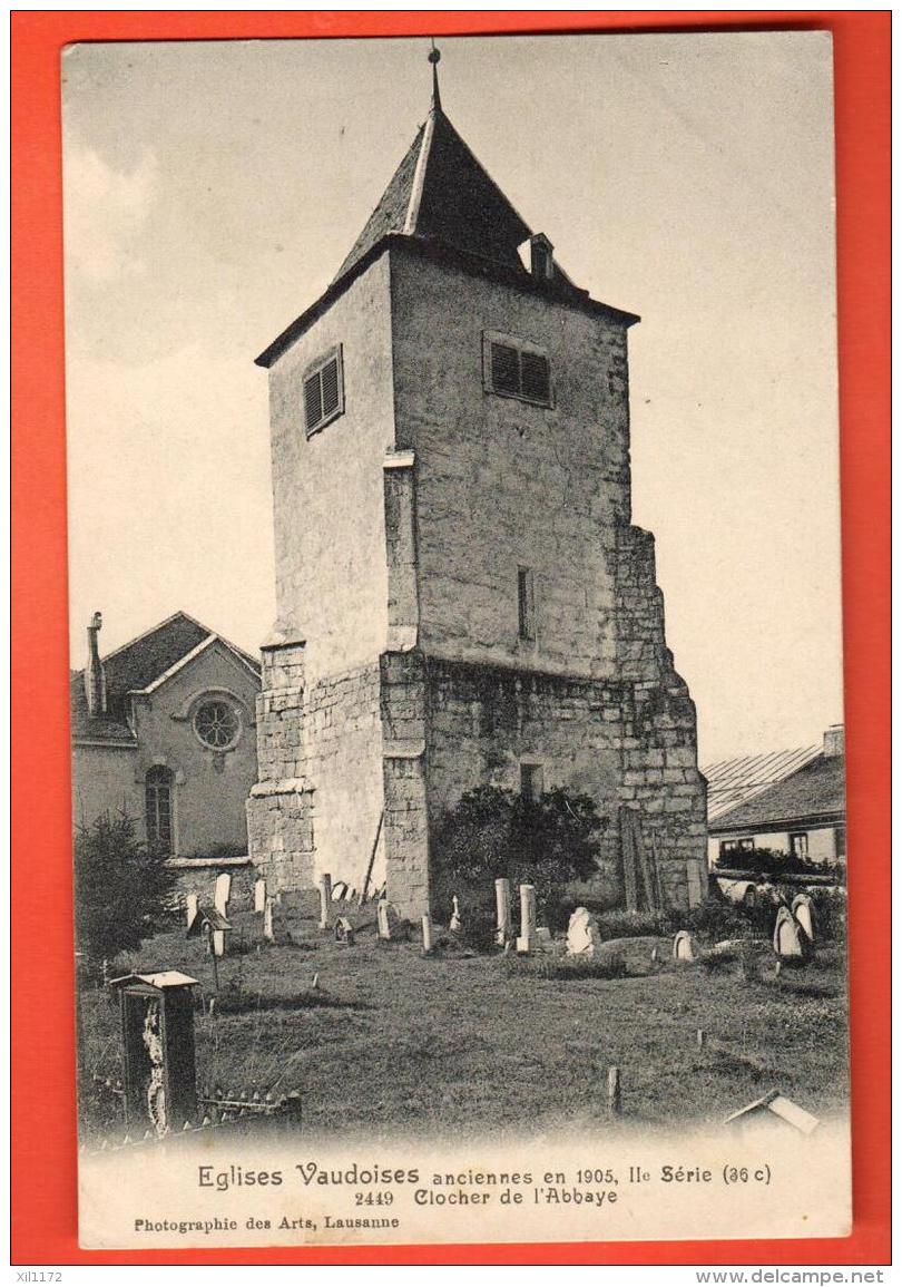 MIW-03 Eglises Vaudoises Clocher De L'Abbaye, Val De Joux. Circulé Sous Enveloppe Vers Les Bioux - L'Abbaye