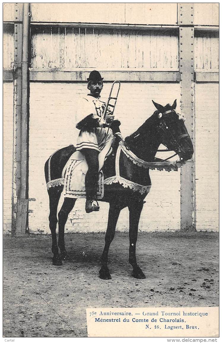 BRUXELLES - 75e Anniversaire - Grand Tournoi Historique.  Ménestrel Du Comte De Charolais - Festivals, Events