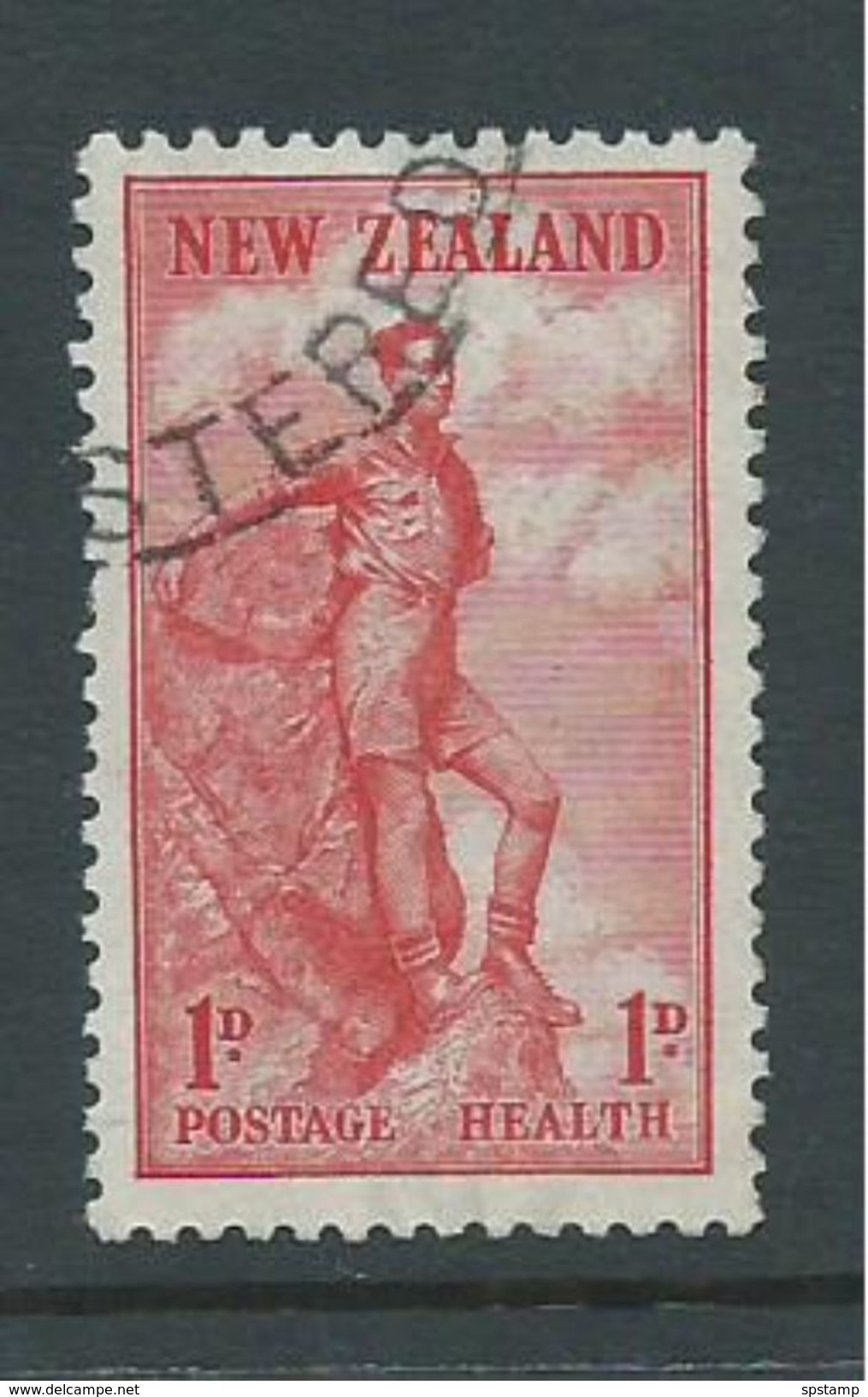 New Zealand 1937 Health Charity Issue 1d Rock Climber FU - Other & Unclassified