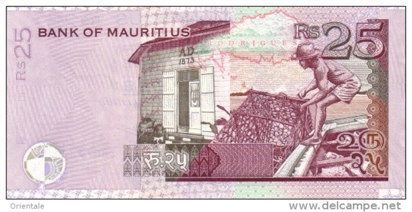 MAURITIUS P. 49d 25 R 2009 UNC - Mauritius
