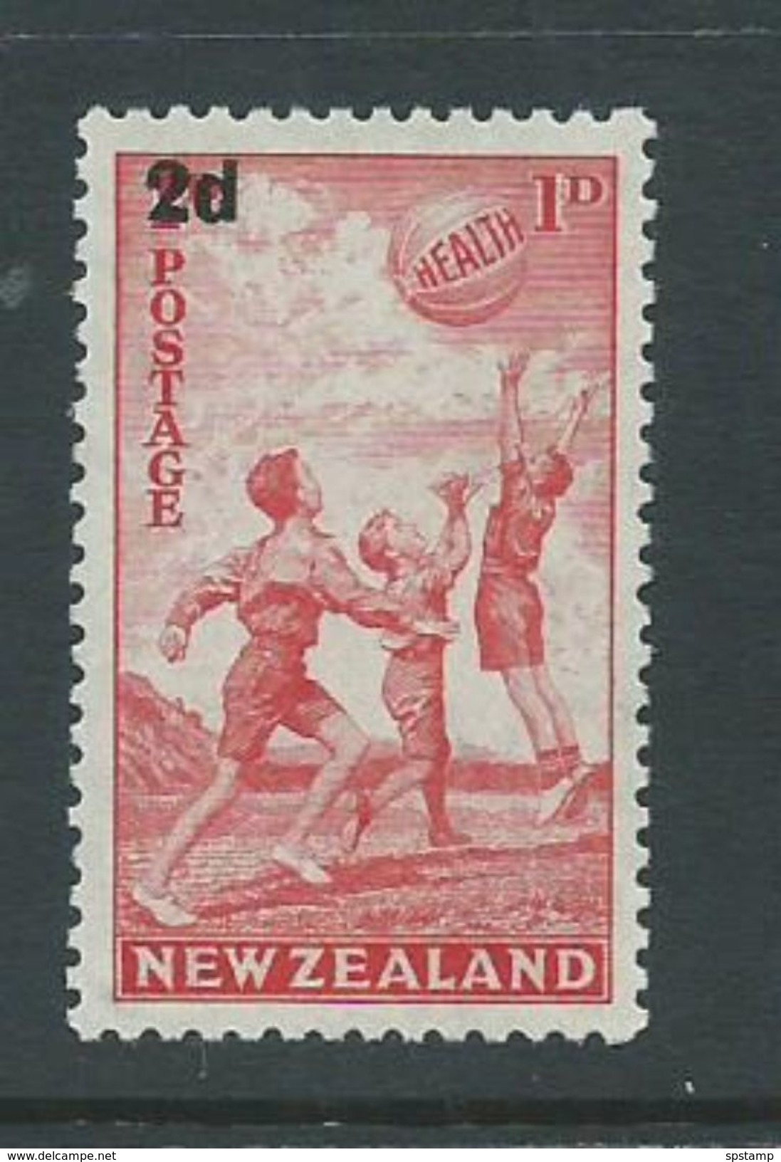 New Zealand 1939 Health Charity Issue Surcharge 2d Scarlet MLH - Other & Unclassified