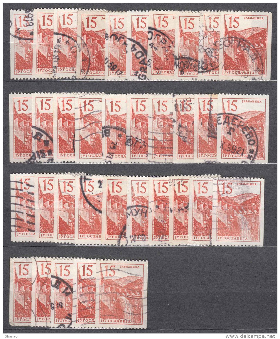 Yugoslavia Republic 1958 Industry And Architecture Mi#840 Used, 35 Pieces - Gebruikt