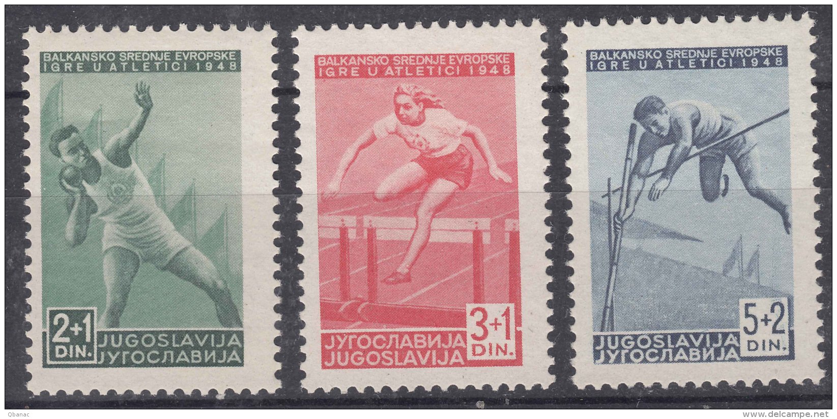 Yugoslavia Republic 1948 Sport Mi#557-559 Mint Never Hinged - Ongebruikt
