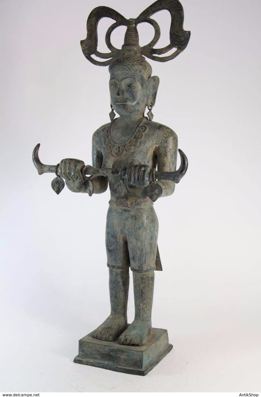 Eine Chinesische Gottheit Oder Soldat,17/18 Jh. China Skulptur, Bronze, Sculpture Antik - Bronzi