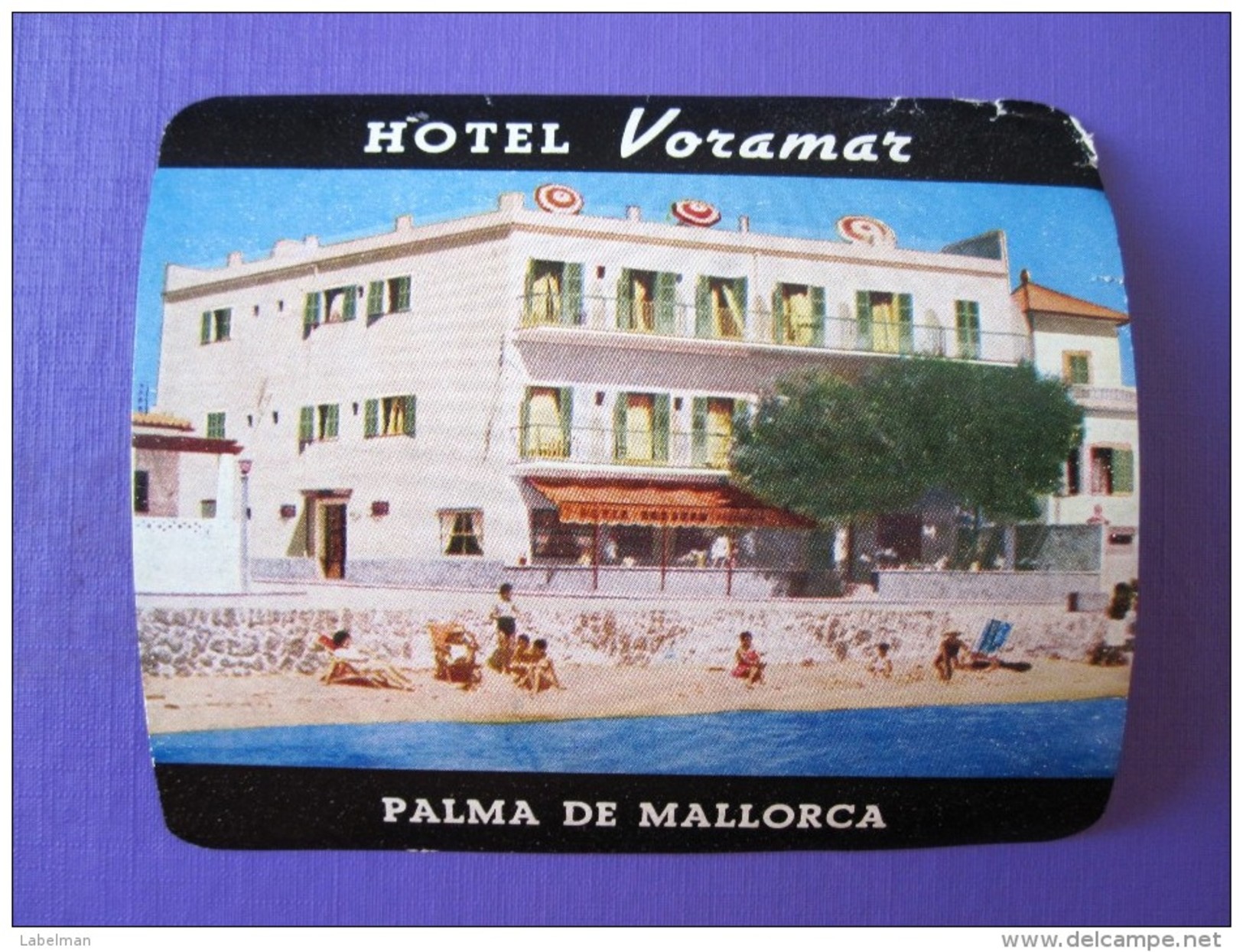 HOTEL PENSION RESIDENCIA HOSTAL VORAMAR PALMA MALLORCA SPAIN LUGGAGE LABEL ETIQUETTE AUFKLEBER DECAL STICKER Madrid - Hotel Labels