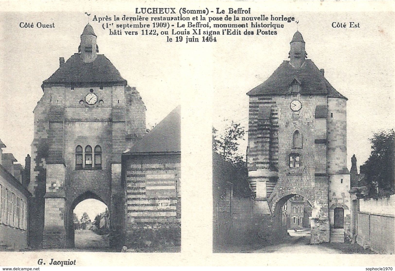 SOMME - 80 - LUCHEUX - Le Beffroi - Lucheux