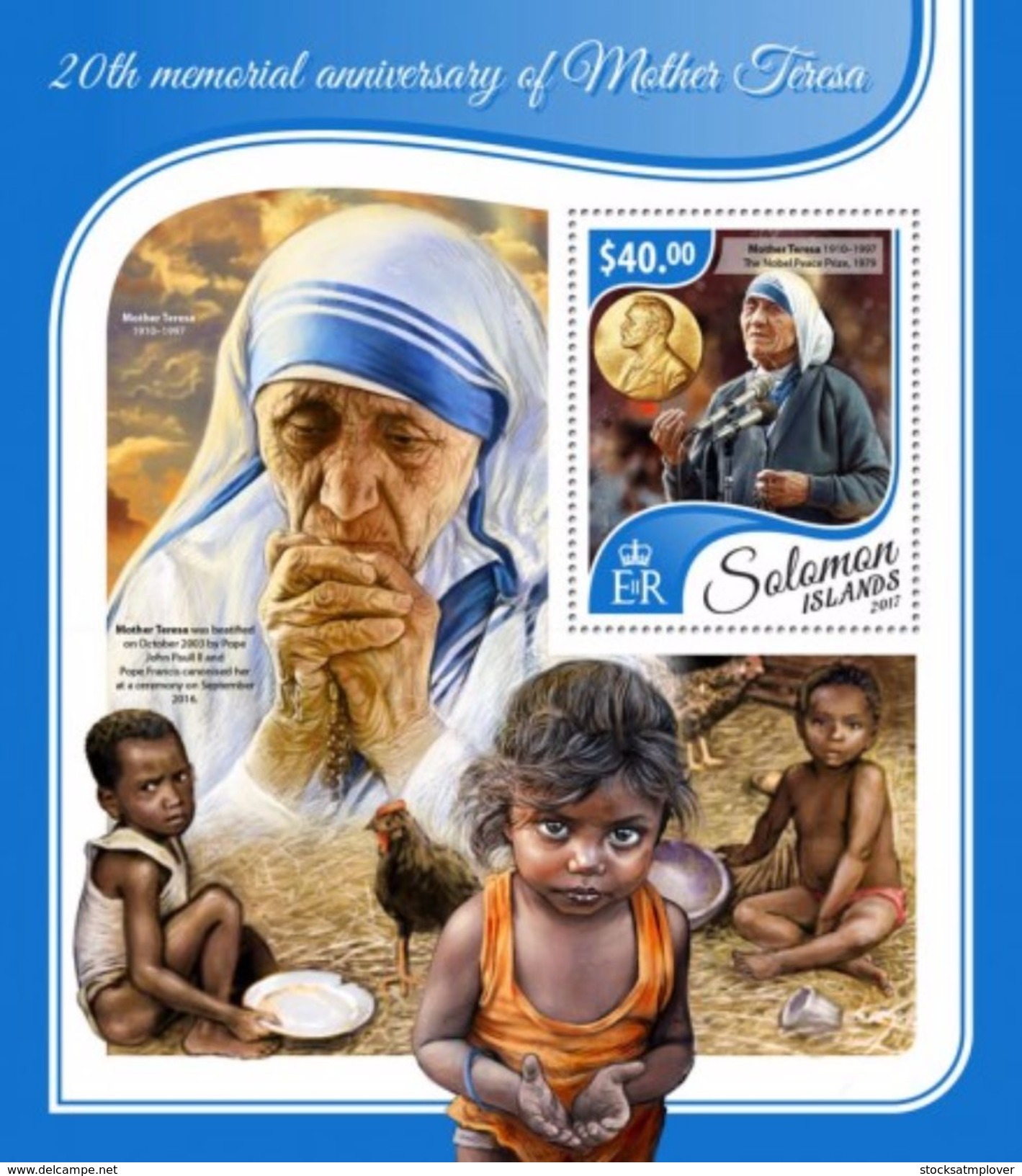 Solomon Islands 20th Memorial Anniversary Of Mother Teresa - Mother Teresa