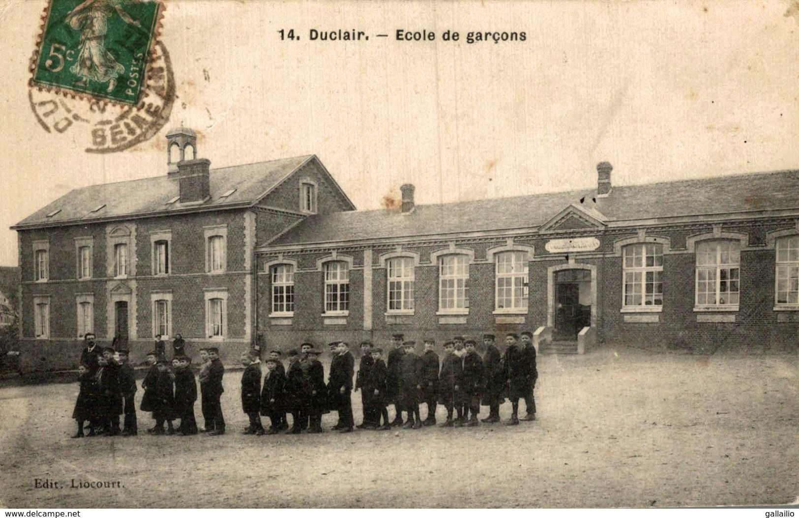 CPA RARE DUCLAIR ECOLE DE GARCONS - Duclair