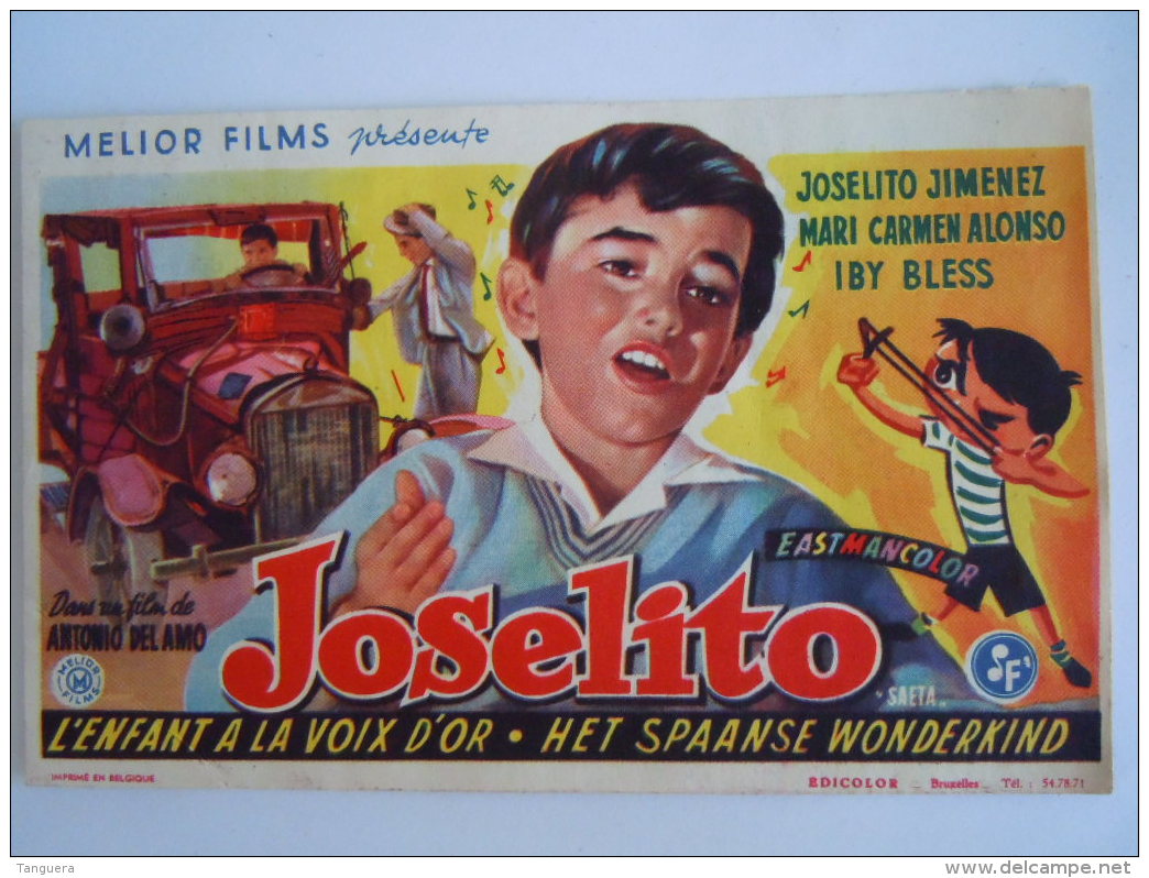 Affichette Film Saeta Del Ruisenor Joselito Jimenez L'enfant à La Voix D'or Het Spaanse Wonderkind De Antonio Del Amo - Manifesti & Poster