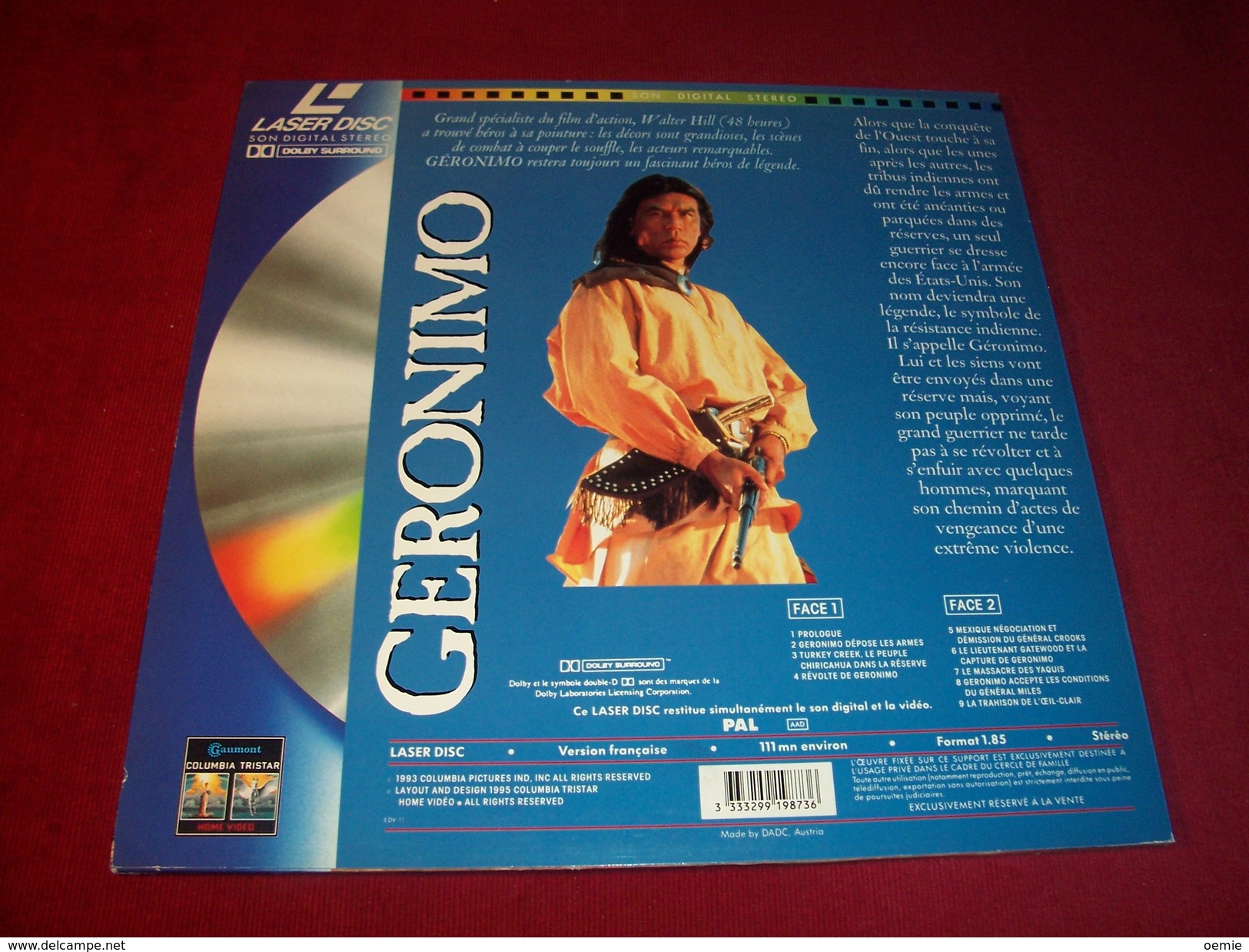 GERONIMO  UN GUERRIER / UN CHEF / UNE LEGENDE   LASERDISC - Other Formats