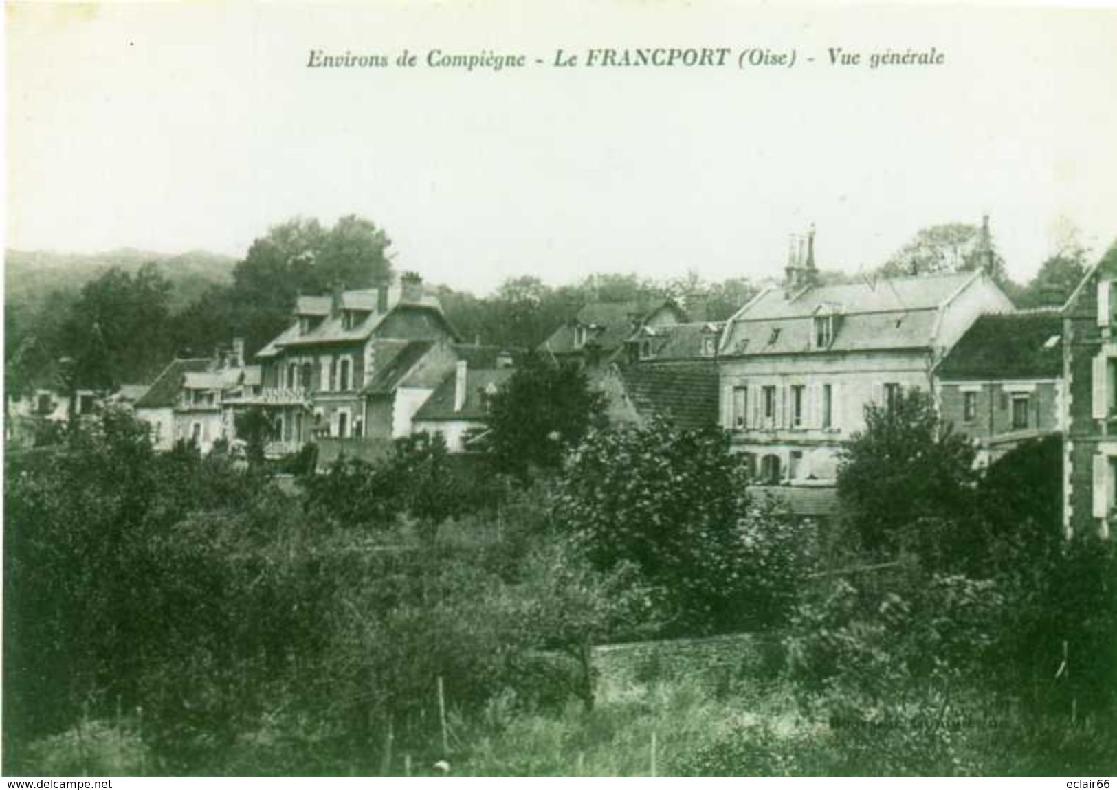 60  LE FRANCPORT (Oise)  Vue Générale, Photo De CPA  Agrandie (Papier FUJIFILM Glacé  Dimension 20,50cmX14,50cm - Other & Unclassified