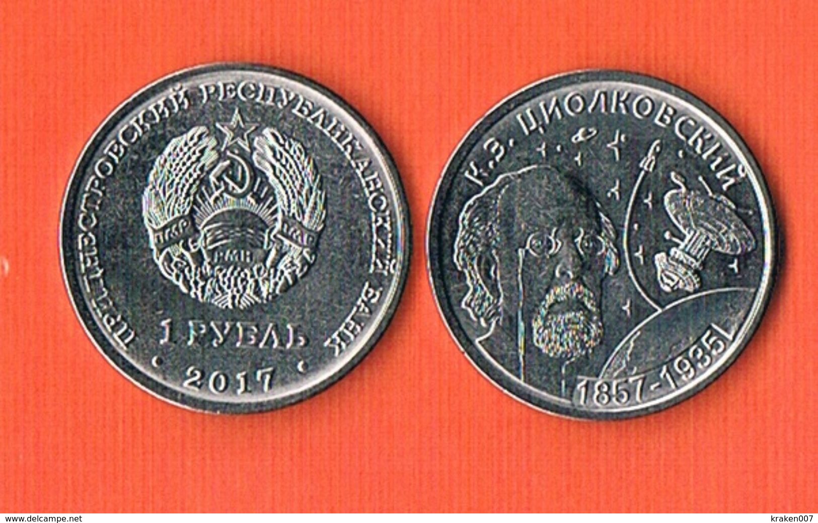 Transnistria 1 Rouble 2017 - Space Exploration - Tsiolkovsky - Autres – Europe