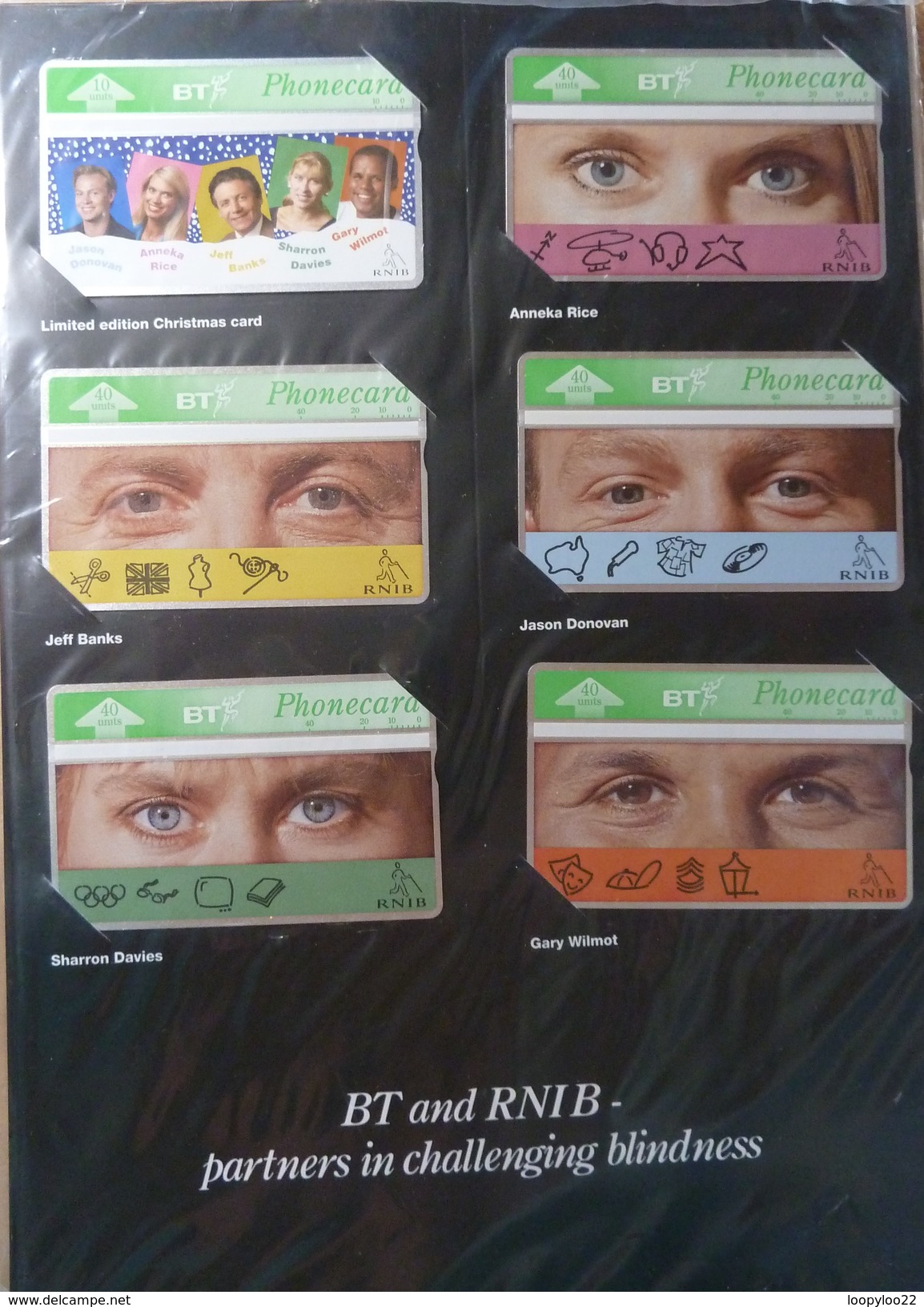 UK - Great Britain - BT - & RNIB - Help Blind People - Set Of 6 In Folder - Limited Edition Of 1000ex - Mint - Other & Unclassified