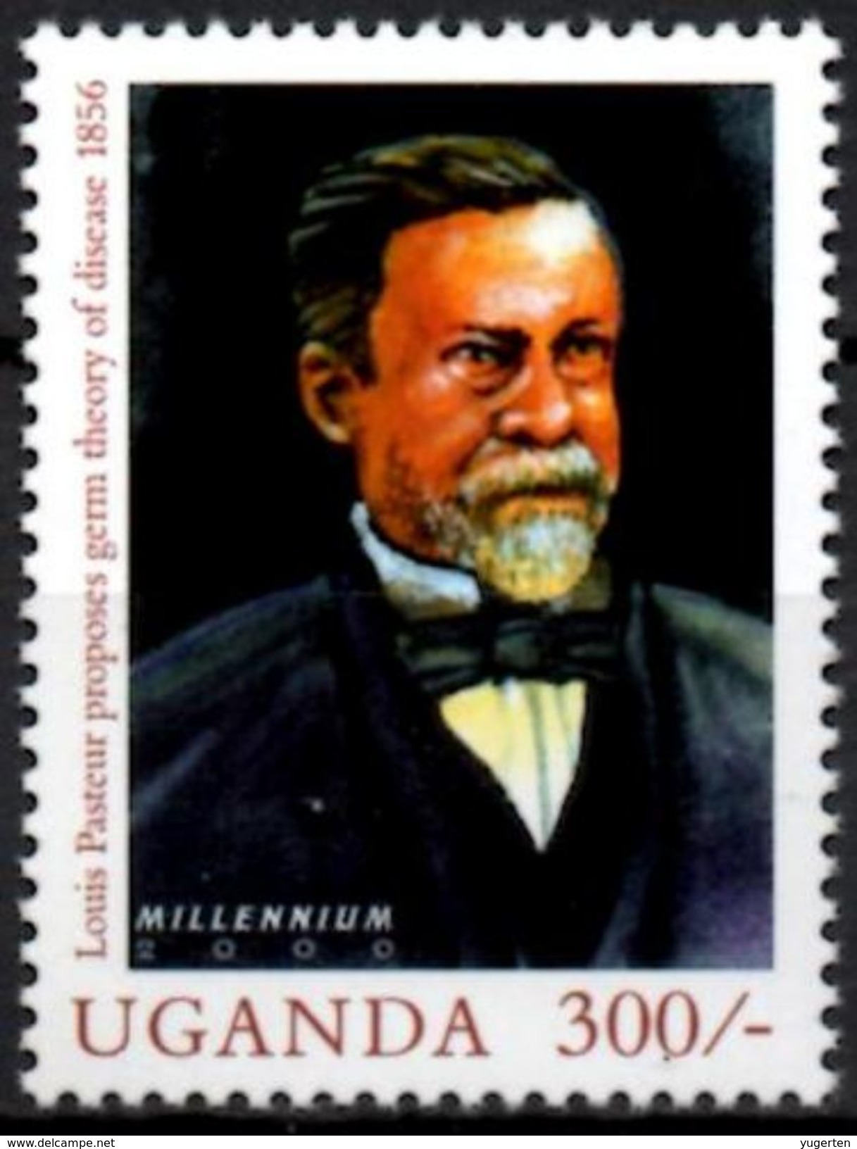 UGANDA - 1v Mint MNH** - Louis Pasteur Germ Theory - Disease - Médecine - Medicine Santé Health Medicina France - Louis Pasteur