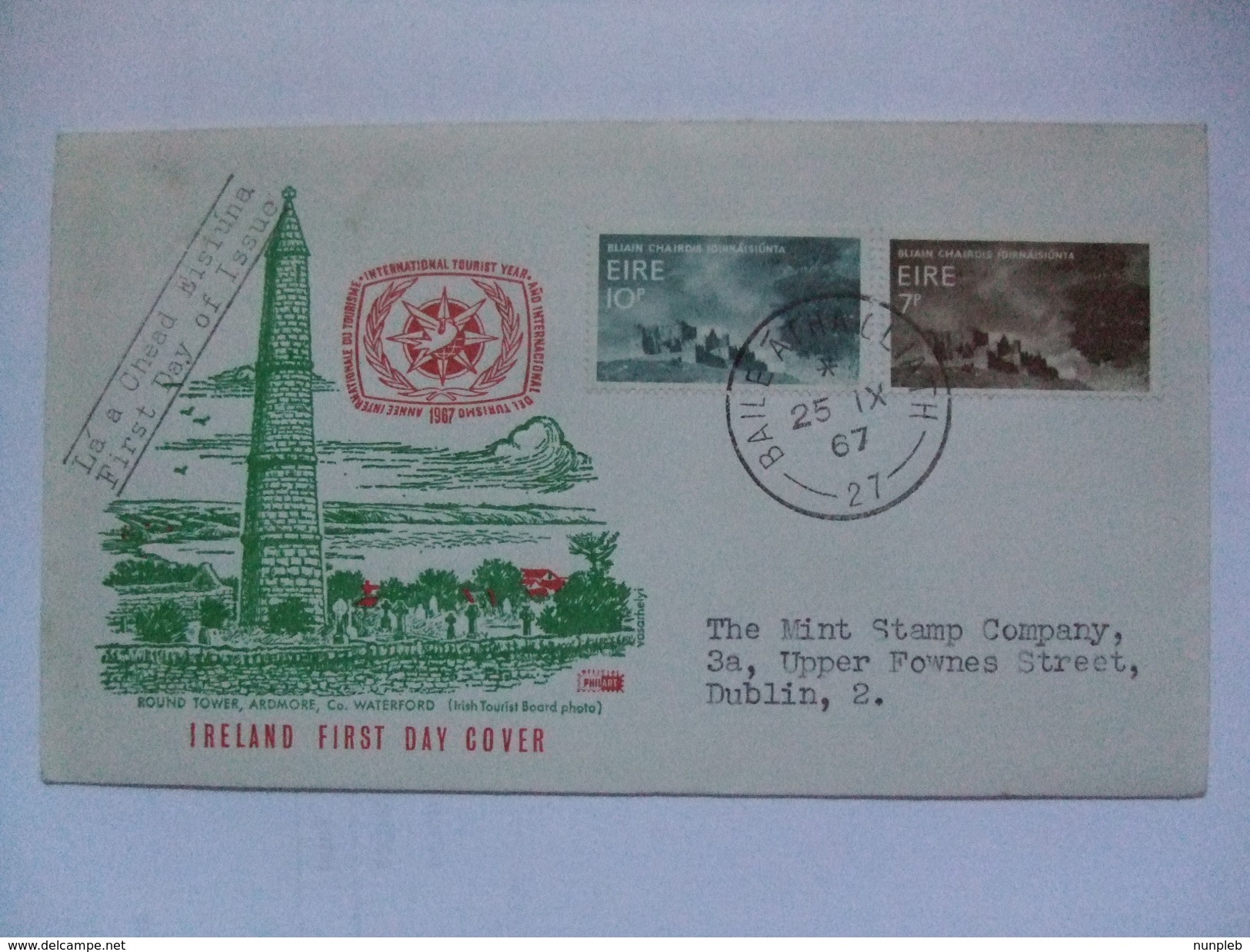 IRELAND - 1967 FDC - International Tourist Year - Storia Postale