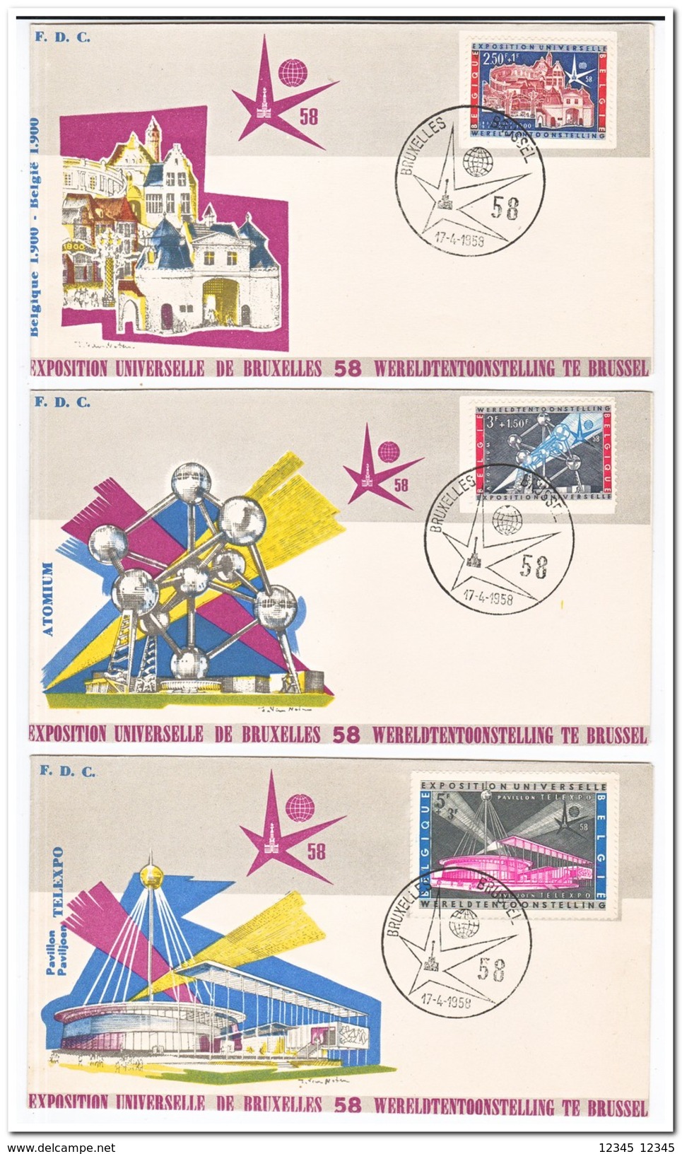 Brussel 1958, Complete Set - 1958 – Brüssel (Belgien)