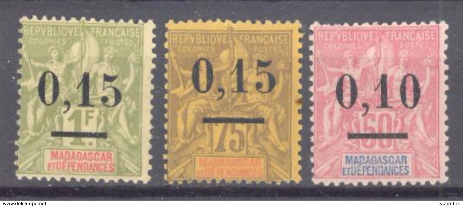 Madagascar: Yvert N° 53/55*; Cote 42.00€ - Neufs