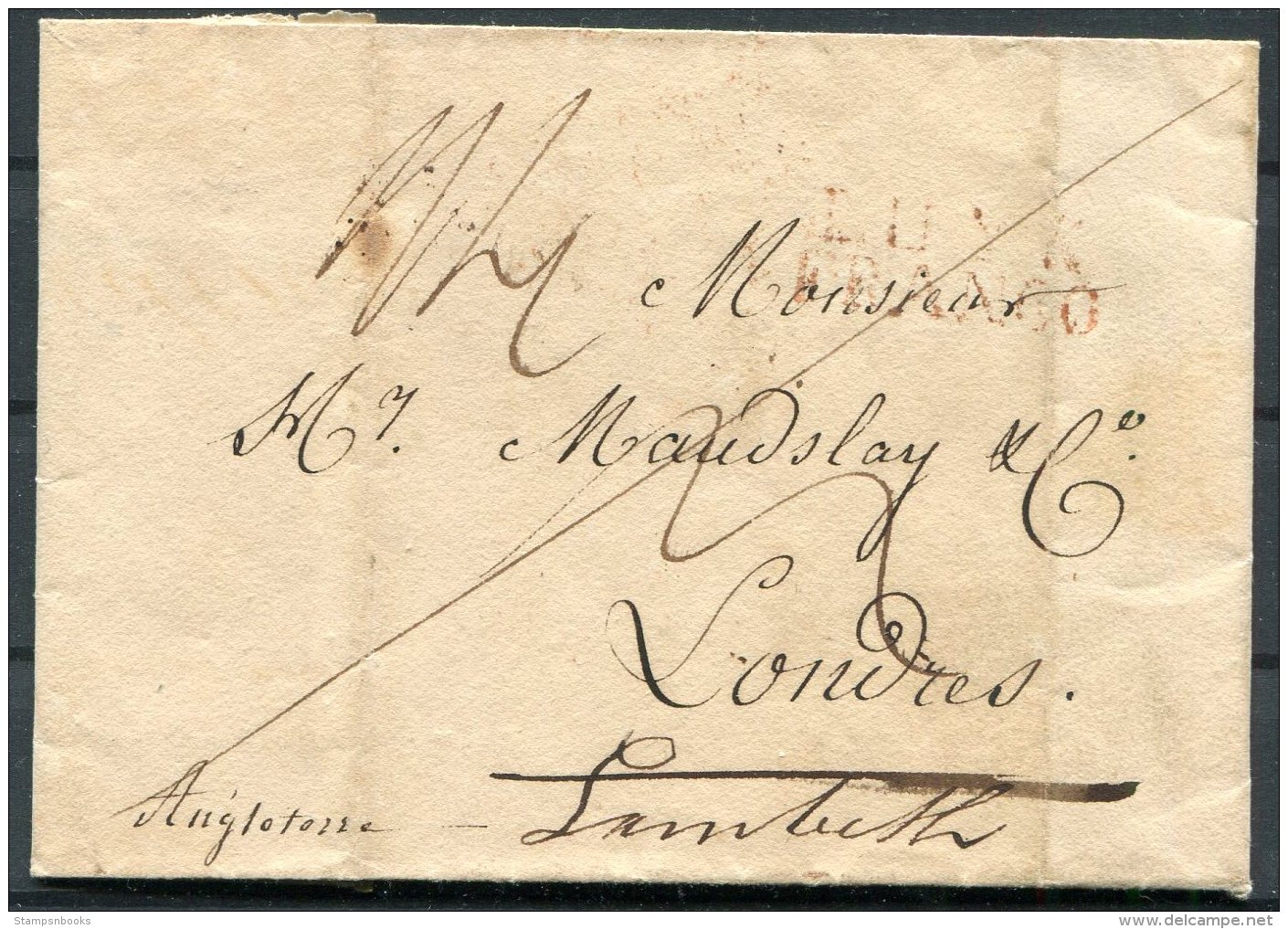 1819 Belgium Luyk Cover - London, England. '4 O'Clock' Arrival - 1815-1830 (Holländische Periode)