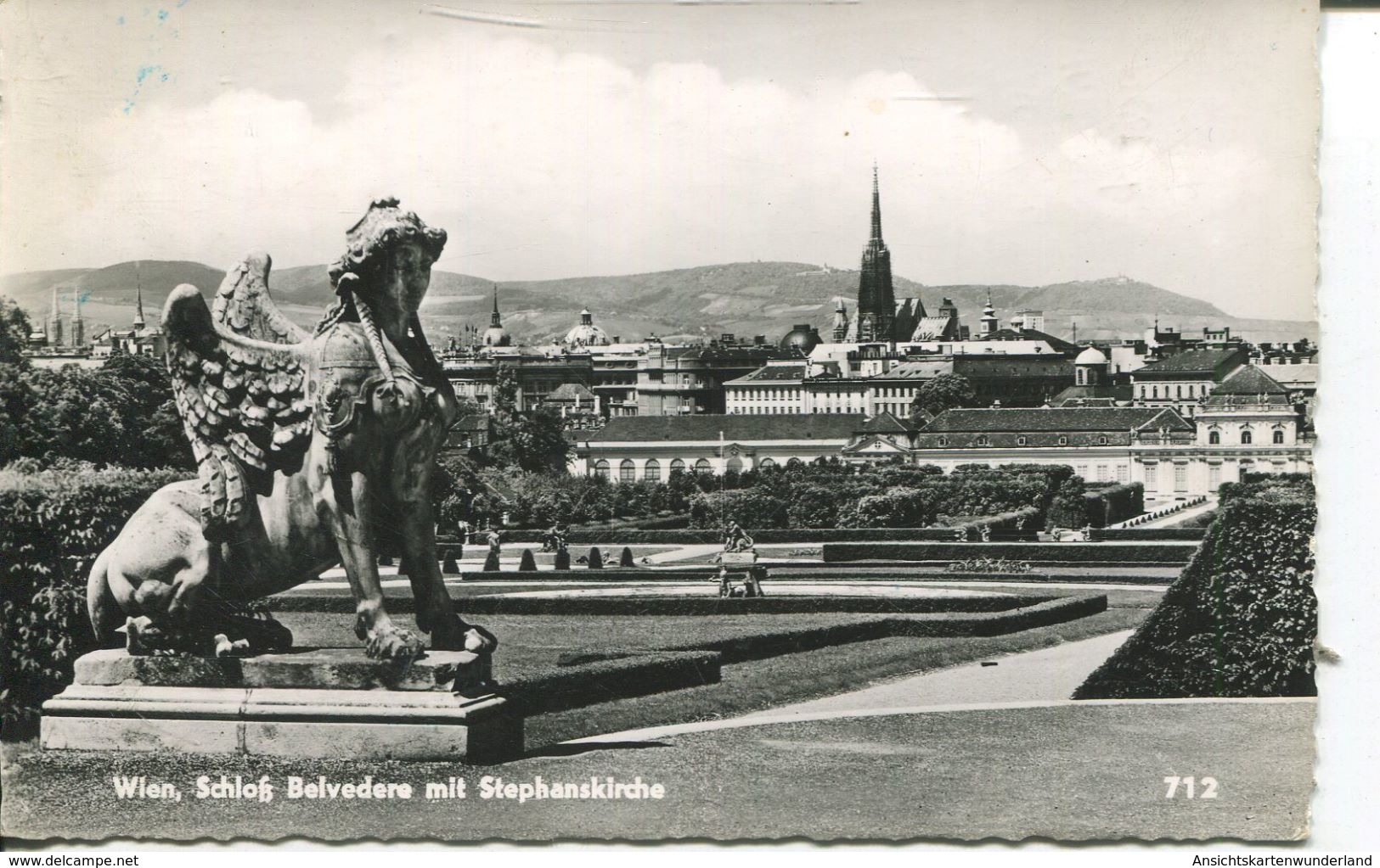 Wien - Schloss Belvedere Mit Stephanskirche 1959 (001719) - Belvedere