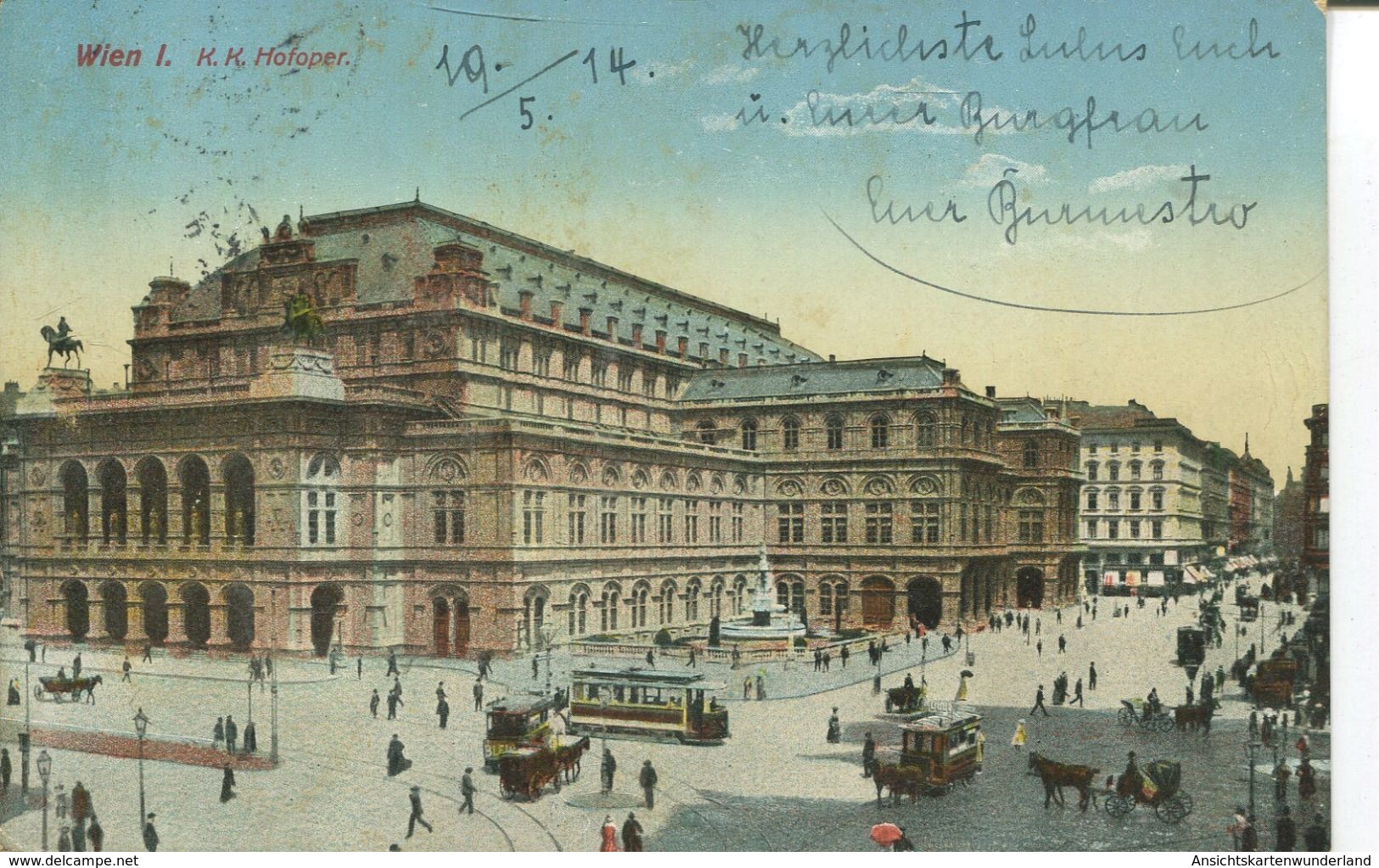 Wien - K. K. Hofoper 1914 (001724) - Ringstrasse