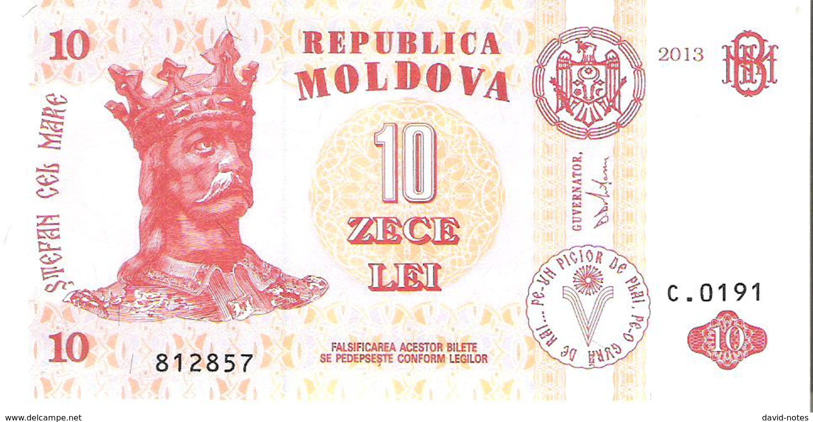 Moldova - Pick 10g - 10 Lei 2013 - Unc - Moldavie