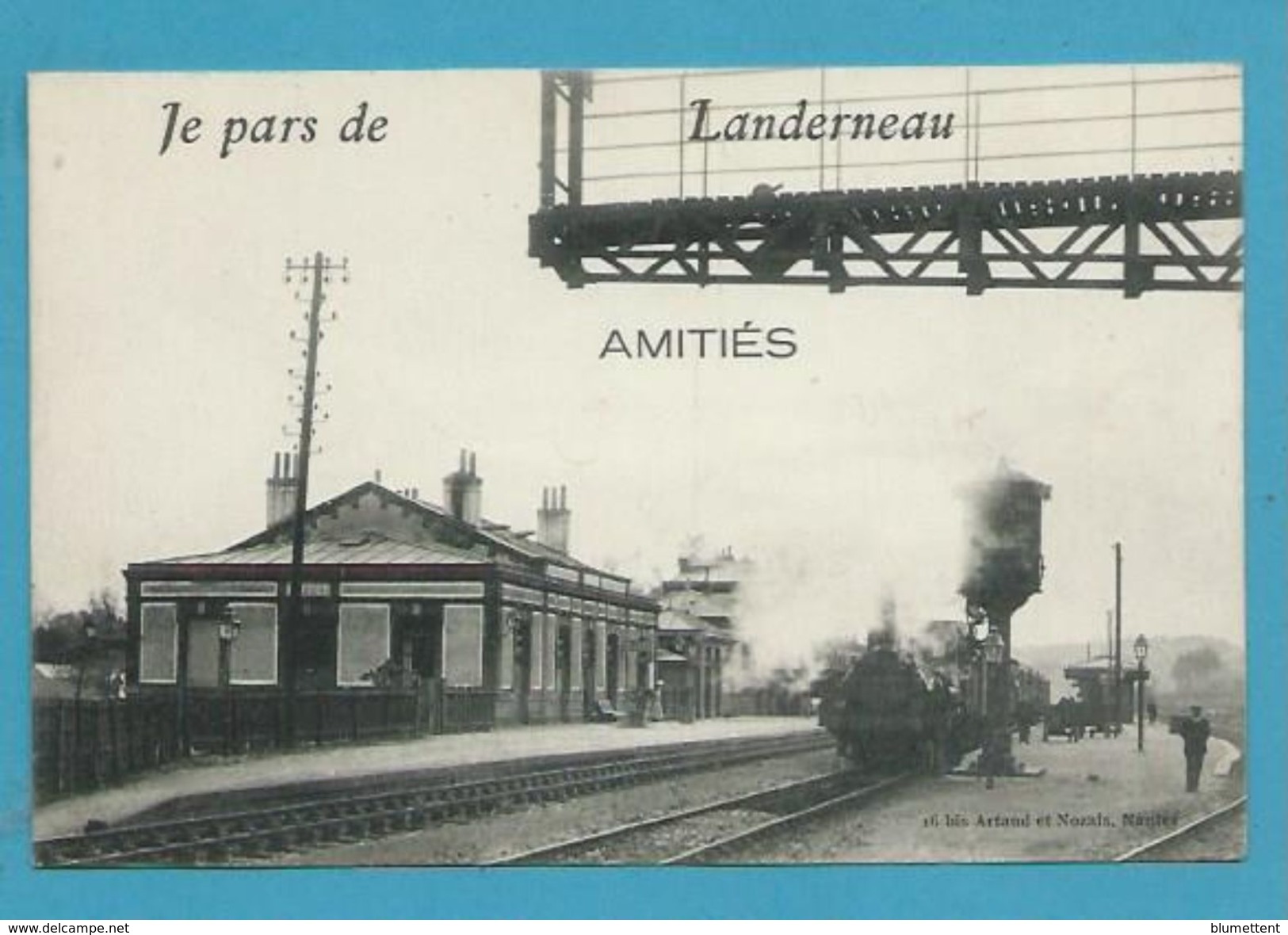 CPA Chemin De Fer Train En Gare De LANDERNEAU 29 - Landerneau