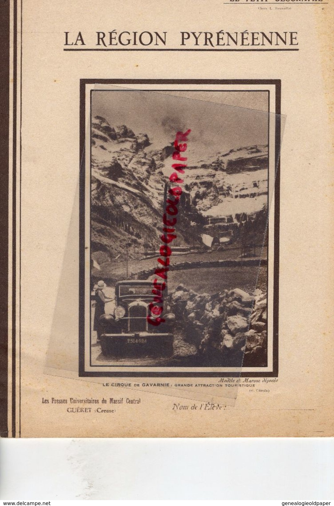 65- CIRQUE DE GAVARNIE- RARE CAHIER PYRENNEE- PUF GUERET- TOURLALET-AMELIE BAINS-ODEILO FONT ROMEU-BANYULS-ATTELAGE - Otros & Sin Clasificación