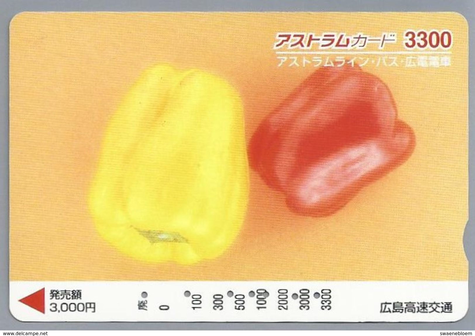 JP.- Japan, Telefoonkaart. Telecarte Japon. PAPRIKA - Levensmiddelen