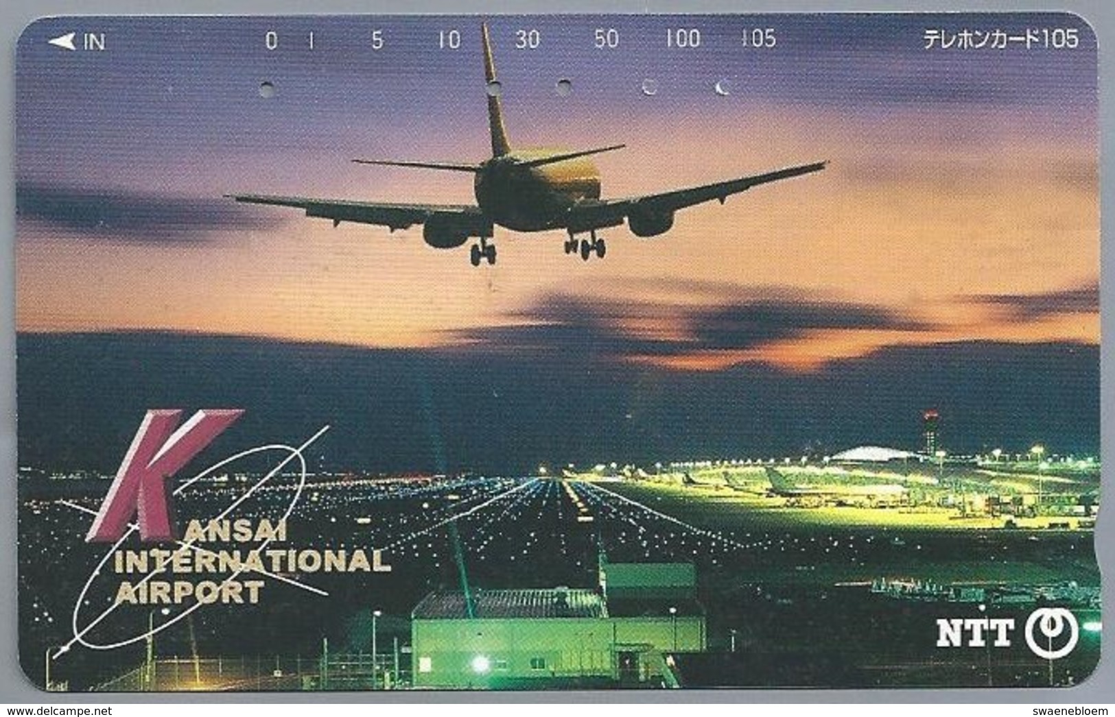 JP.- Japan, Telefoonkaart. Telecarte Japon. KANSAI INTERNATIONAL AIRPORT. - NTT - Aviones