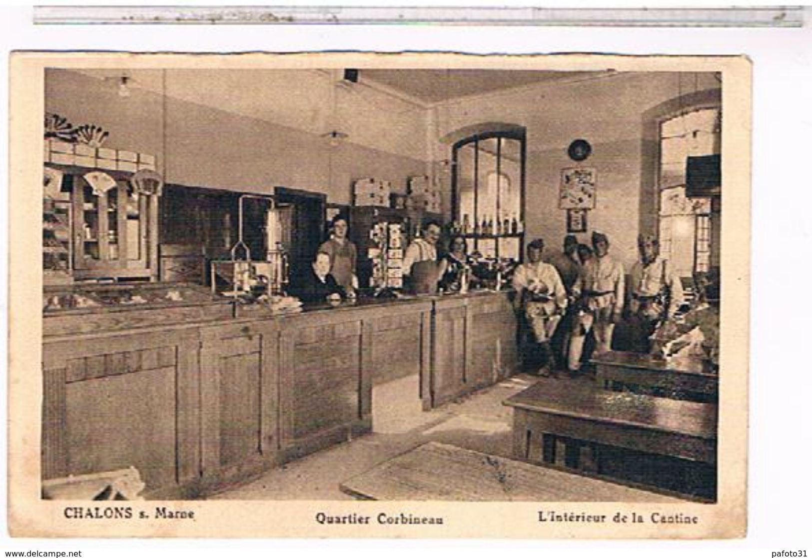 CPA 51 CHALONS SUR MARNE QUARTIER CORBINEAU INTERIEUR CANTINE MUSICIENS 1934 CE519 - Châlons-sur-Marne