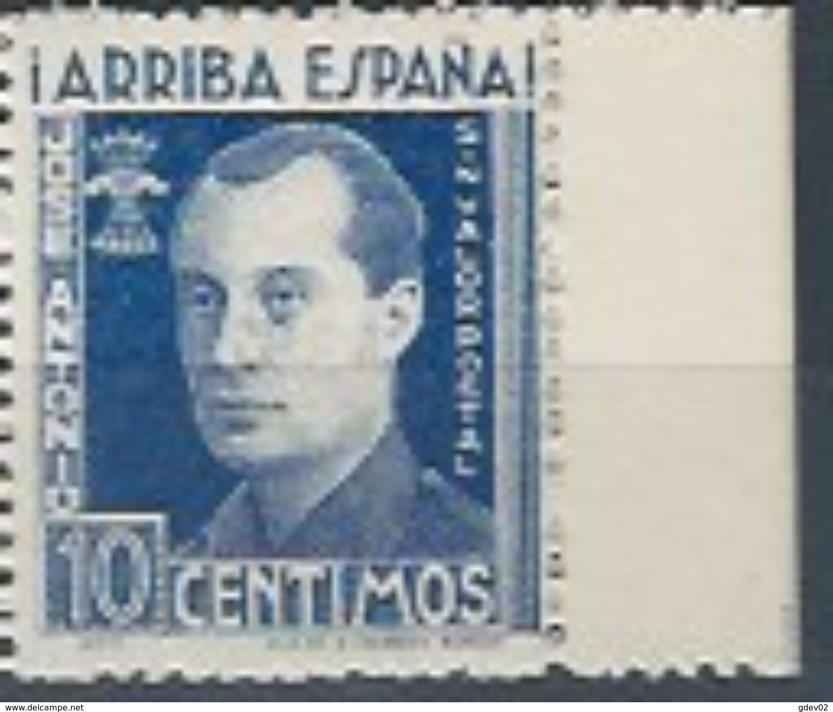 FET36-LM094TBE.Espagne.Sp Ain.España.JOSE ANTONIO PRIMO DE RIBERA.Falange.1938. (Galvez 36**)en Nuevo.RARO - Beneficiencia (Sellos De)