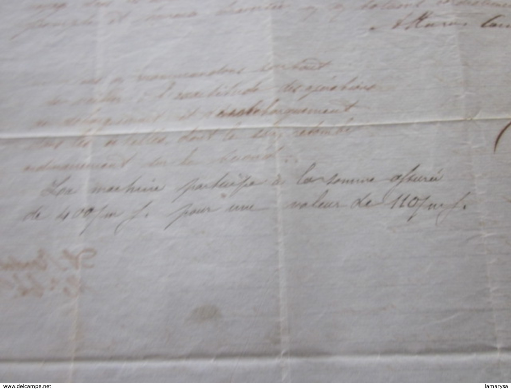 1860 Manuscrit Bill of Lading Connaissement Instructions armement mariti Bateau Vapeur"Pithéas"Lettre à Capitaine Fontan