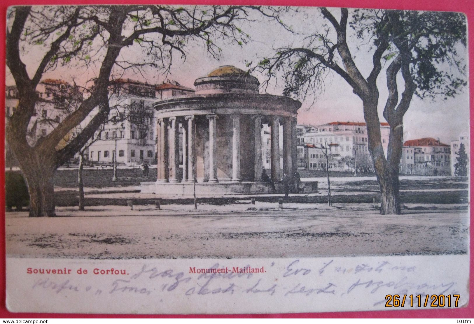 SOUVENIR DE CORFOU - MONUMENT MAITLAND 1905 - Griechenland